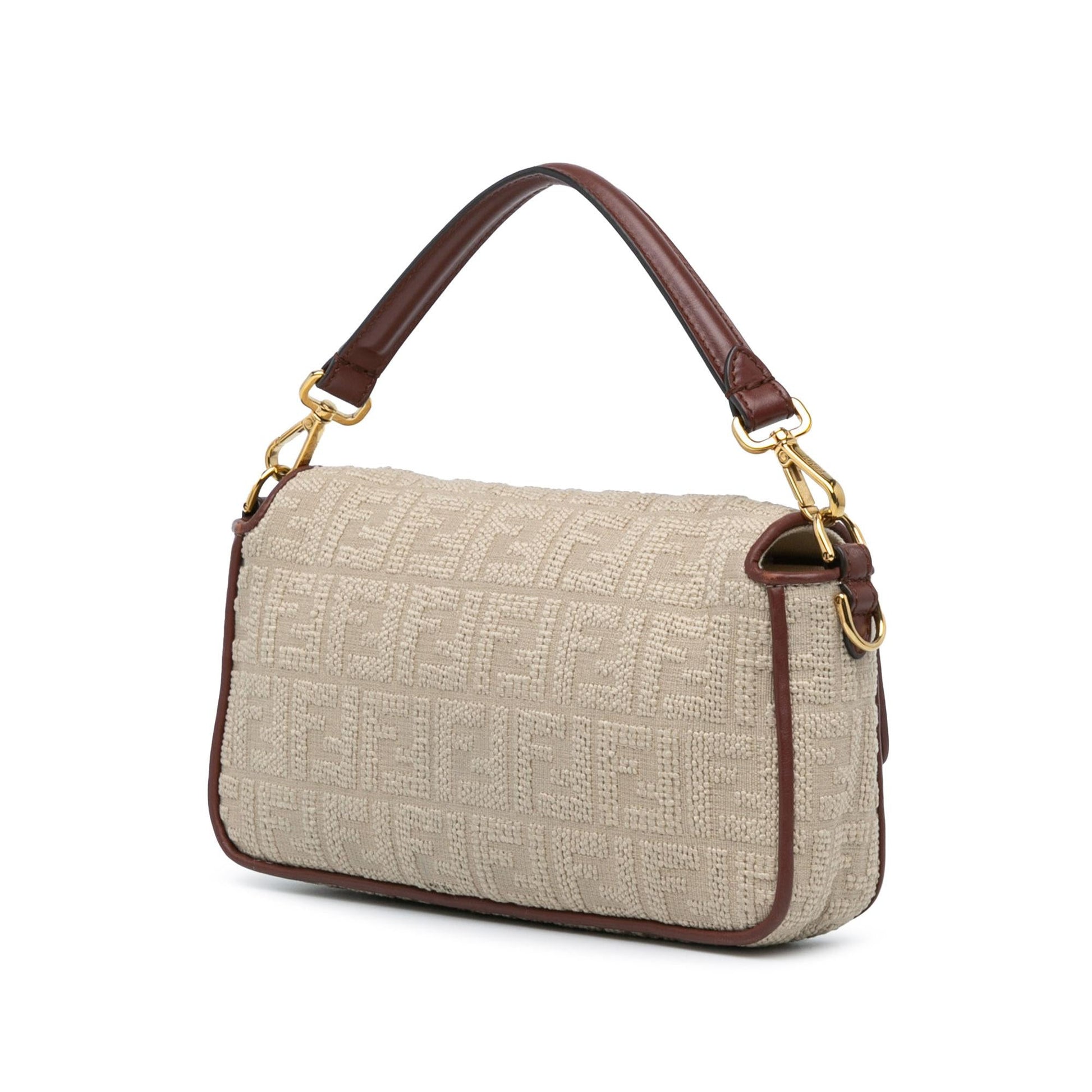 Fendi Zucca Baguette Satchel Shg Cbxmdx Canvas Embroidered Satchel Bag