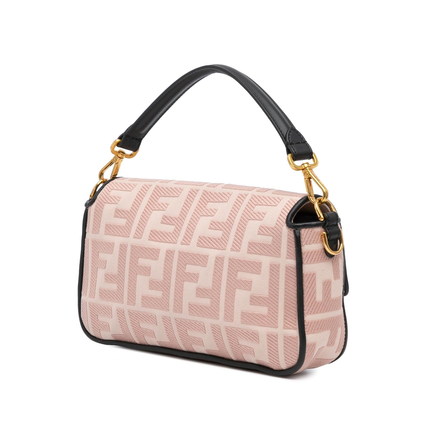 Fendi Zucca Baguette Satchel Canvas Embroidered Satchel Bag Satchel Shg Ytxutq