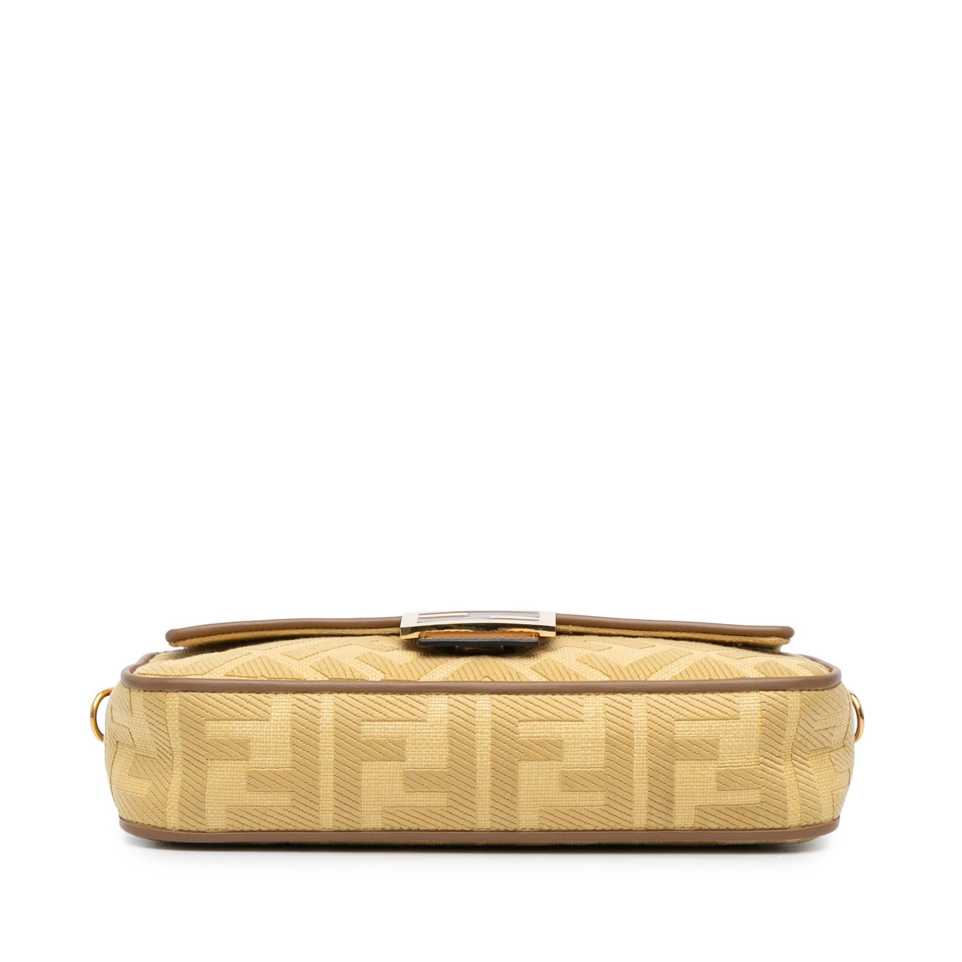 Fendi Zucca Baguette Satchel Canvas Embroidered Satchel Bag Satchel Shg Okyncz