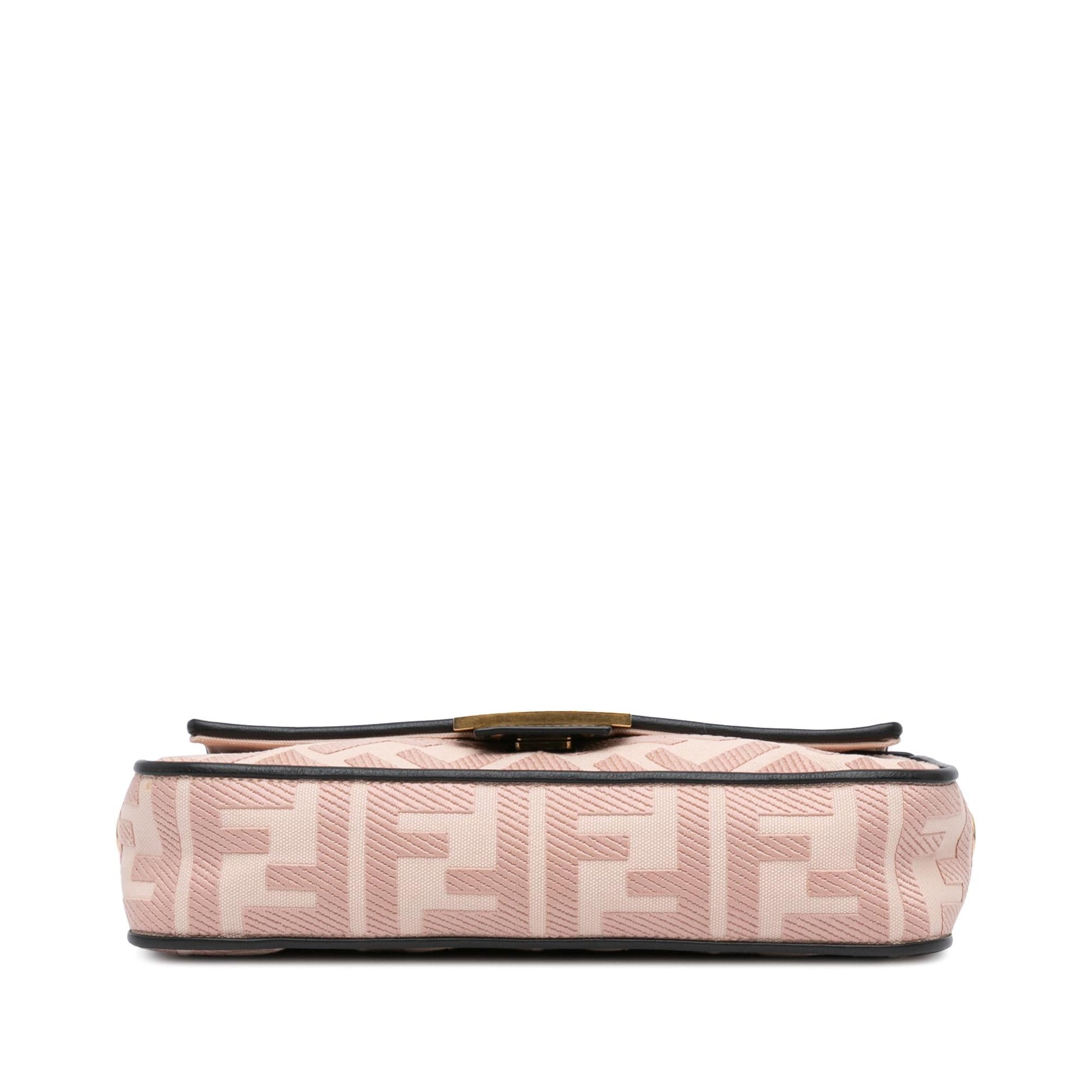 Fendi Zucca Baguette Satchel Canvas Embroidered Satchel Bag Baguette Satchel 1