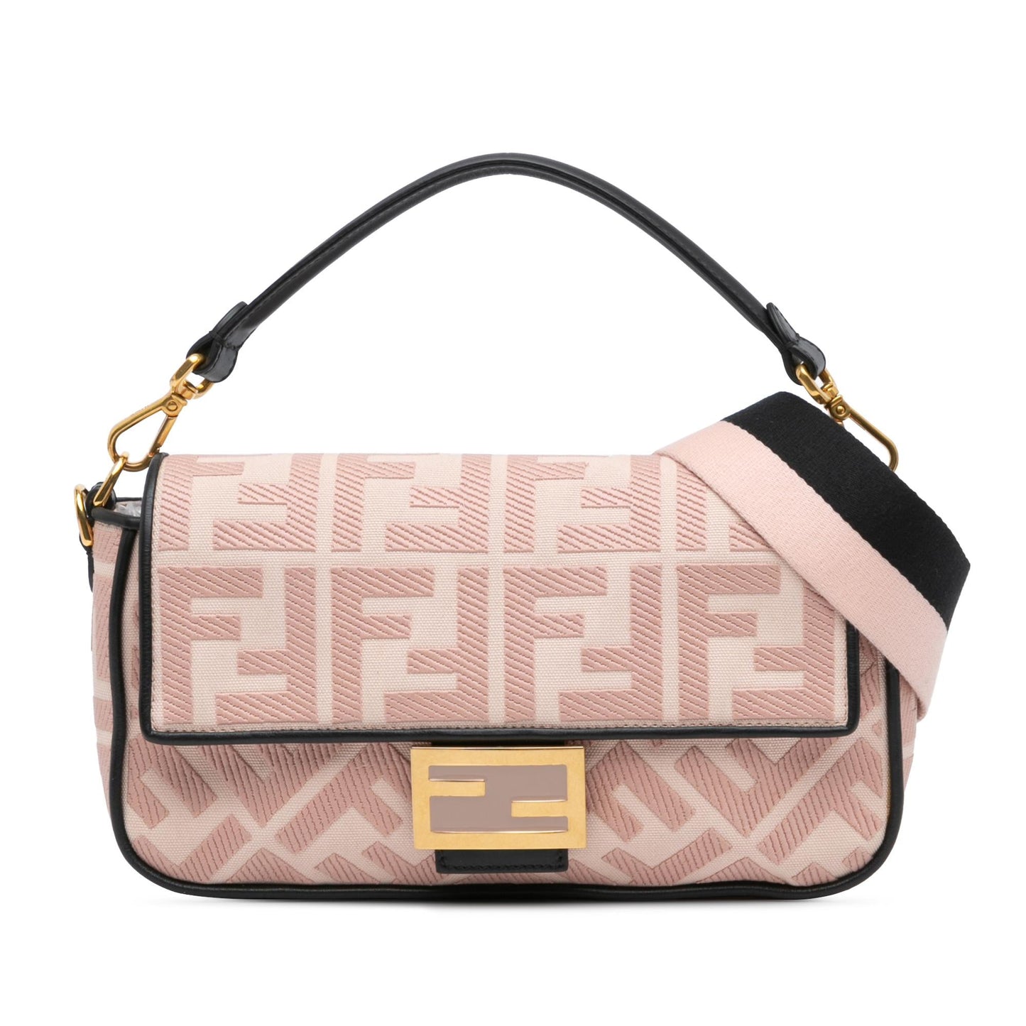 Fendi Zucca Baguette Satchel Canvas Embroidered Satchel Bag Baguette Satchel 1