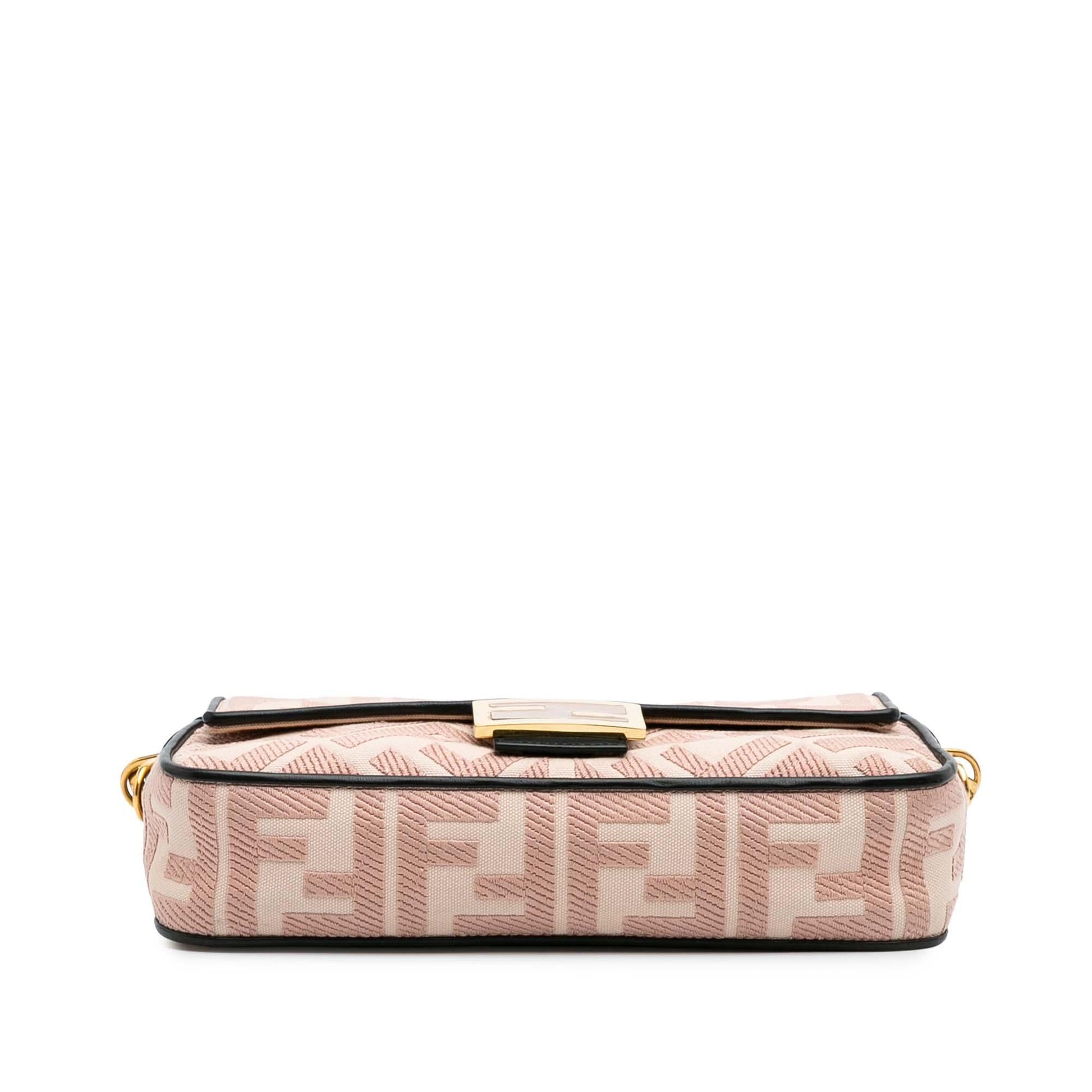 Fendi Zucca Baguette Satchel Canvas Embroidered Satchel Bag Baguette Satchel 3