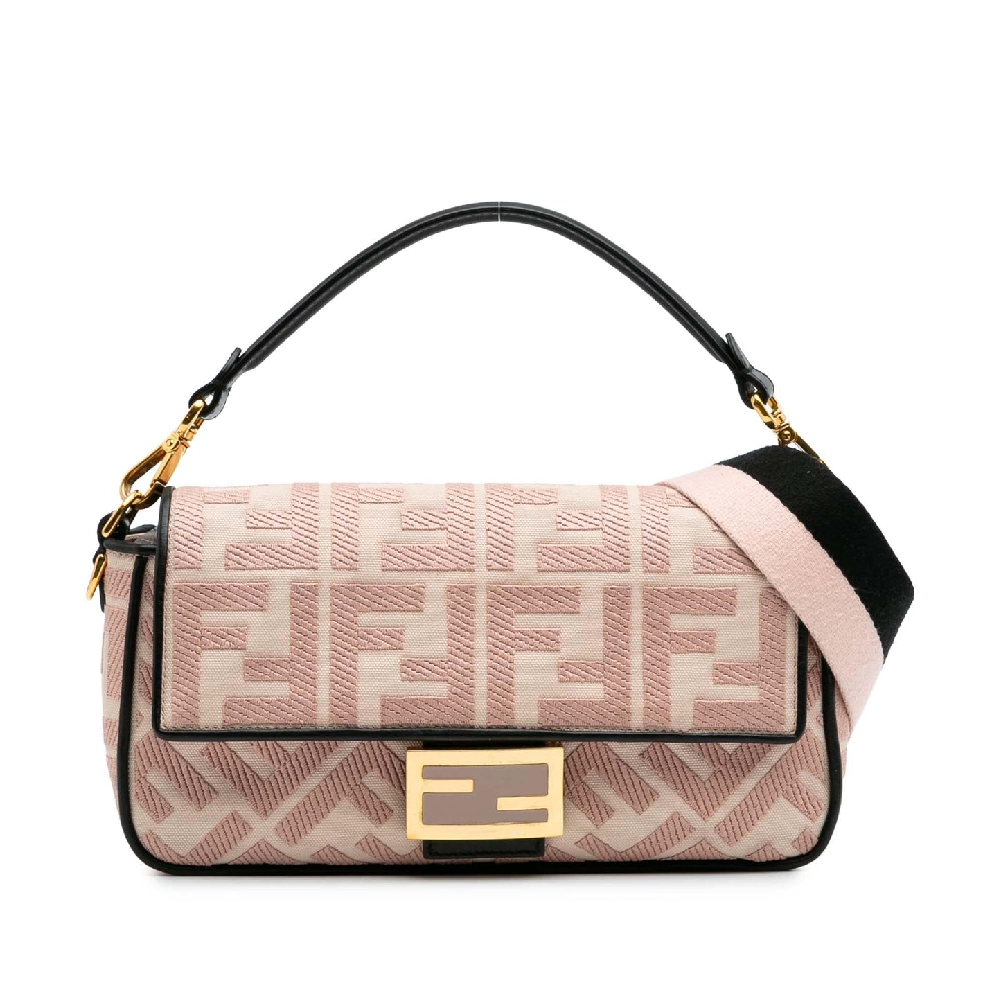 Fendi Zucca Baguette Satchel Canvas Embroidered Satchel Bag Baguette Satchel 3