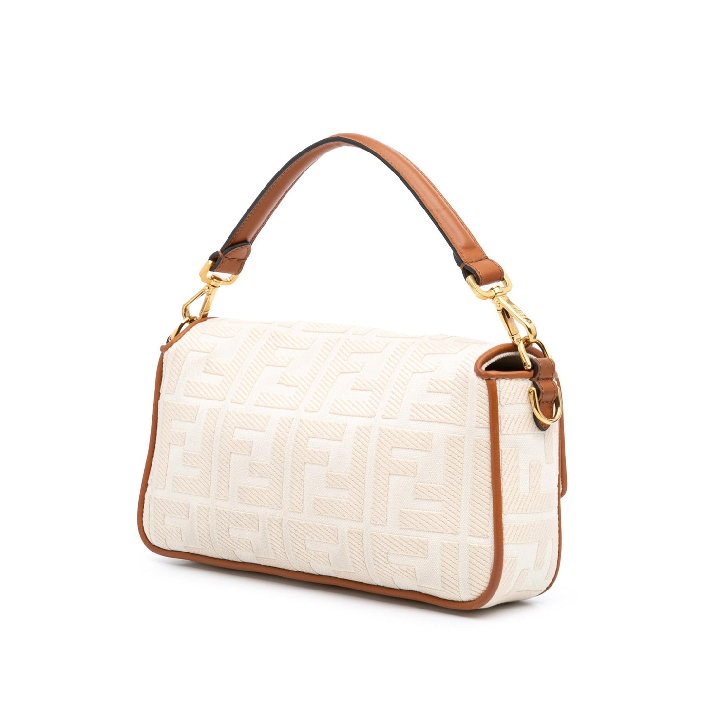 Fendi Zucca Baguette Satchel Canvas Embroidered Satchel Bag Baguette Satchel 8