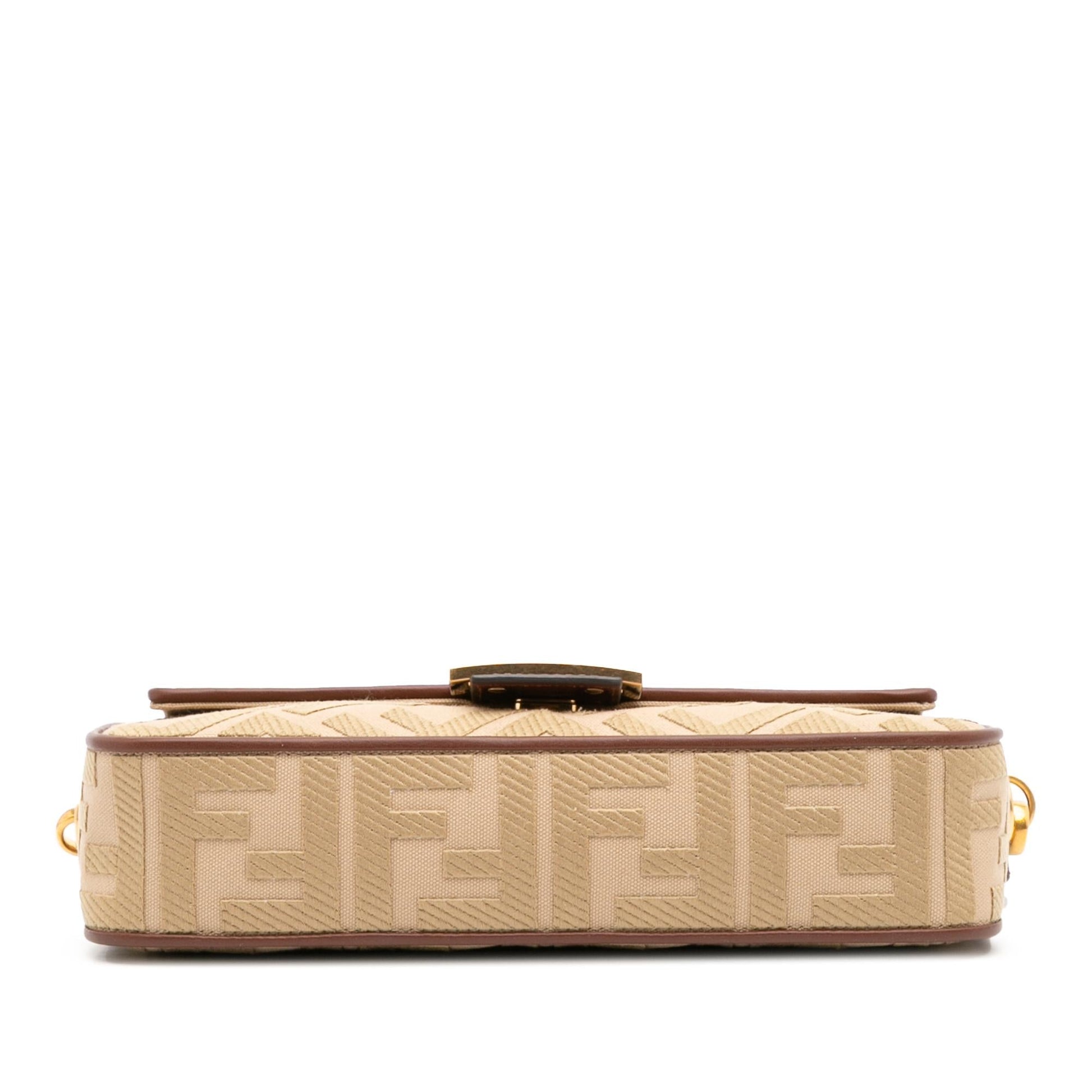 Fendi Zucca Baguette Satchel Canvas Embroidered Satchel Bag Baguette Satchel 18