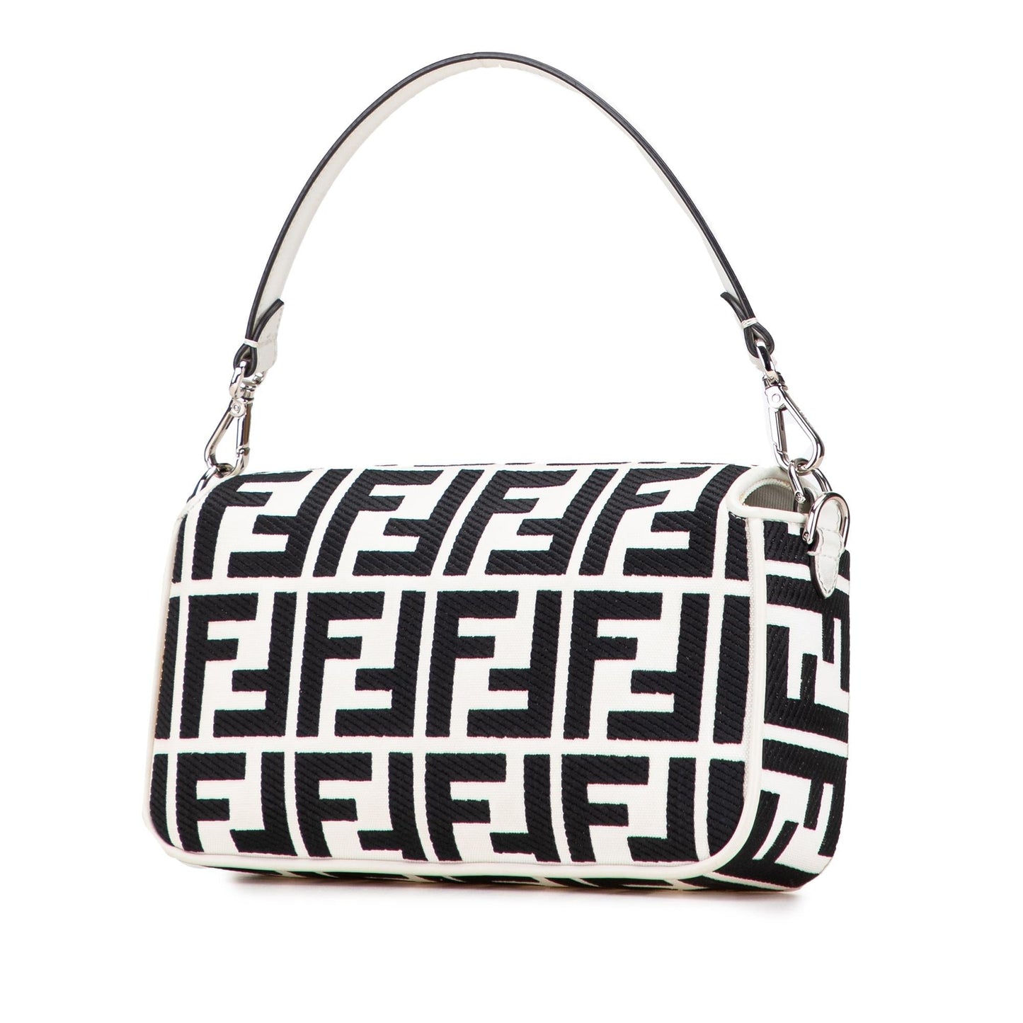 Fendi Zucca Baguette Satchel Canvas Embroidered Satchel Bag Baguette Satchel 22