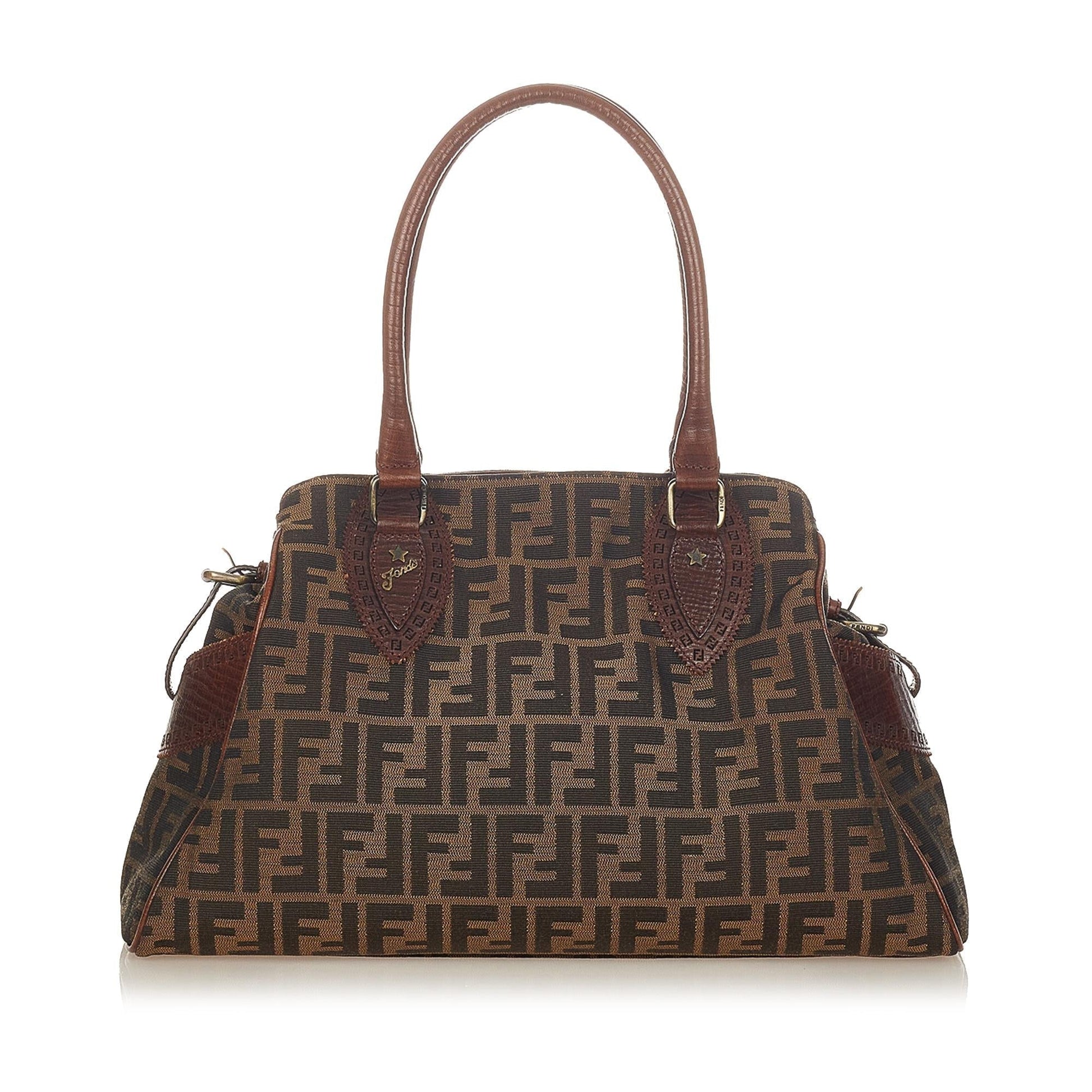 Fendi Zucca Etniko Shoulder Bag Shg Canvas Bag Shg 26424