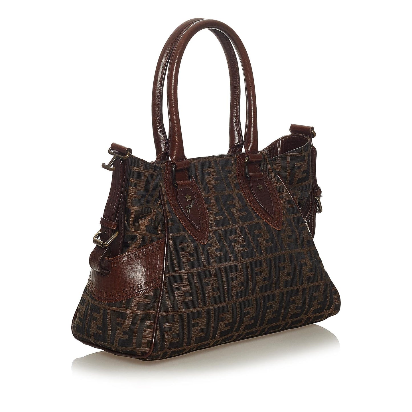 Fendi Zucca Etniko Shoulder Bag Shg Canvas Bag Shg 27464