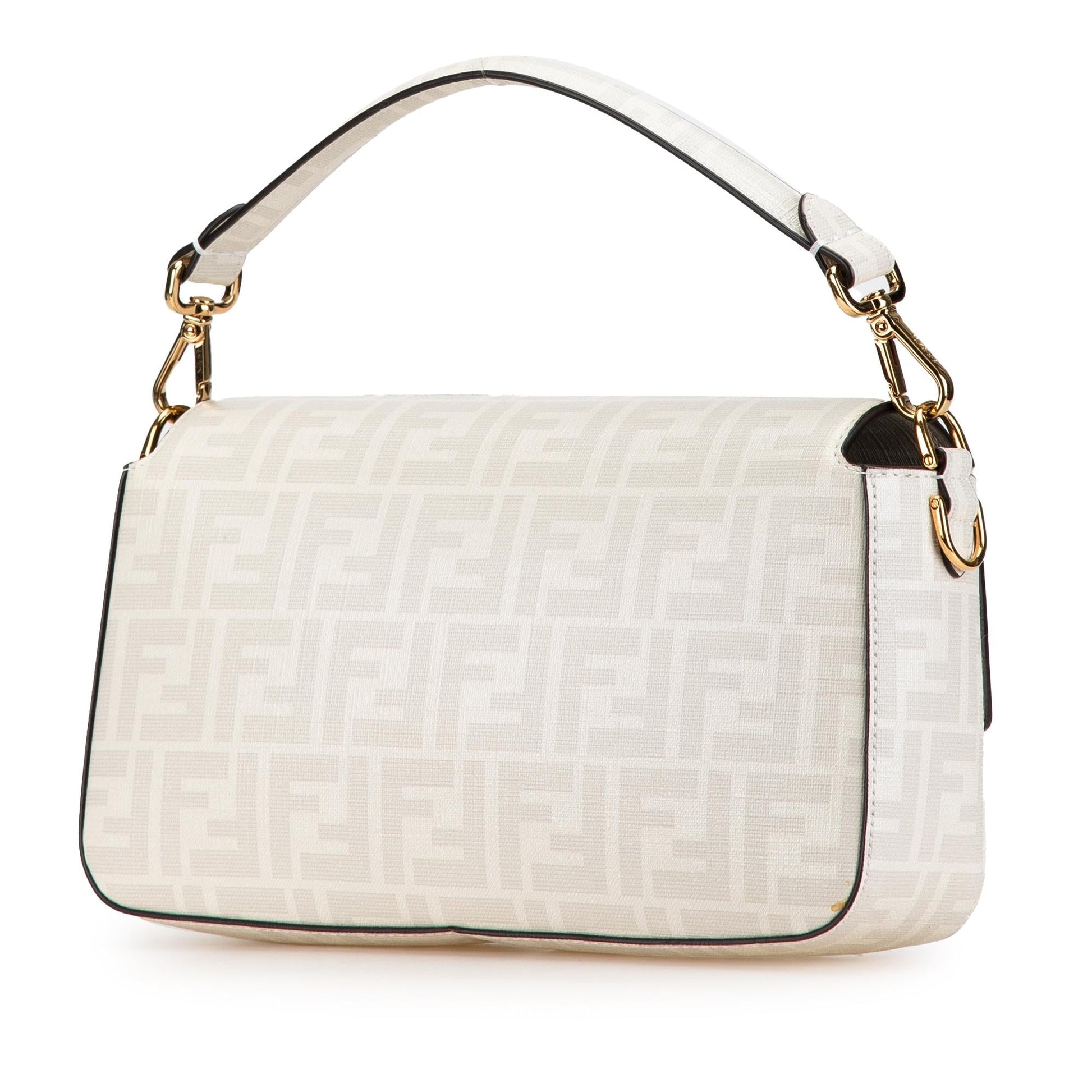 Fendi Zucca Graphic Print Coated Bikini Girls Baguette Satchel Canvas Satchel Bag Girls Baguette Satchel