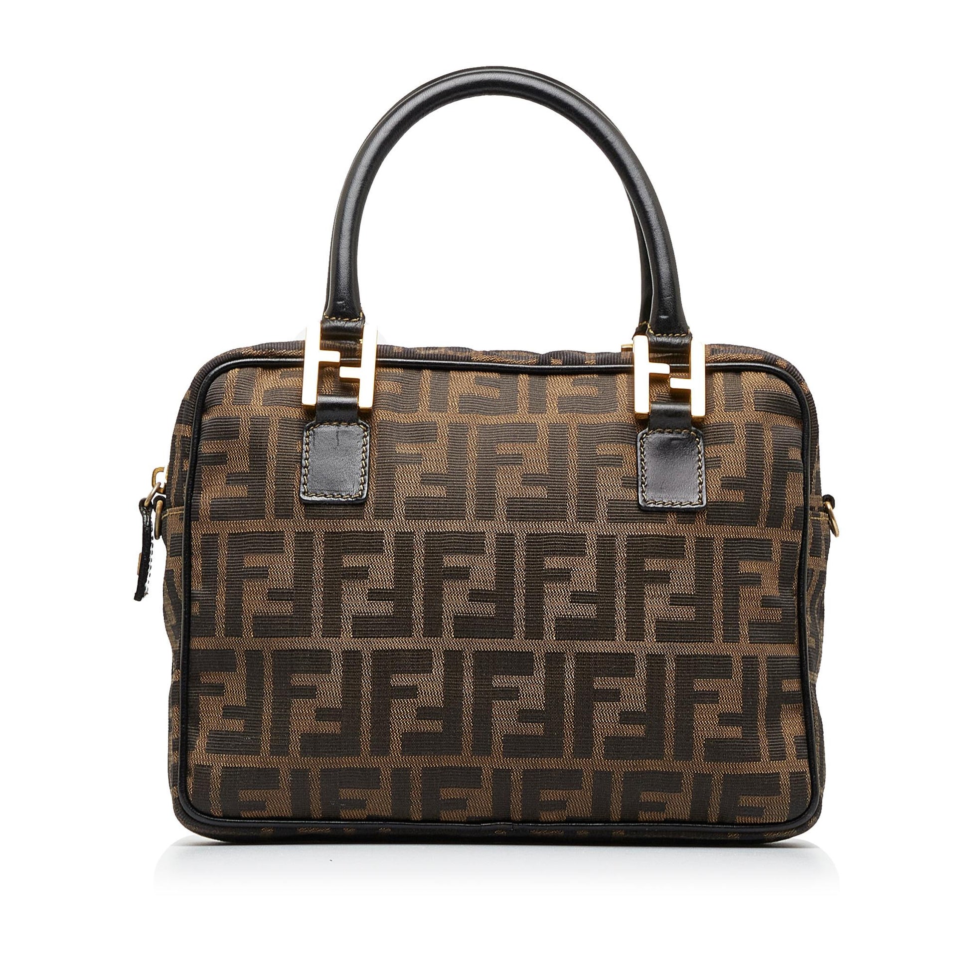 Fendi Zucca Handbag Shg Brnrir Satchel Bag