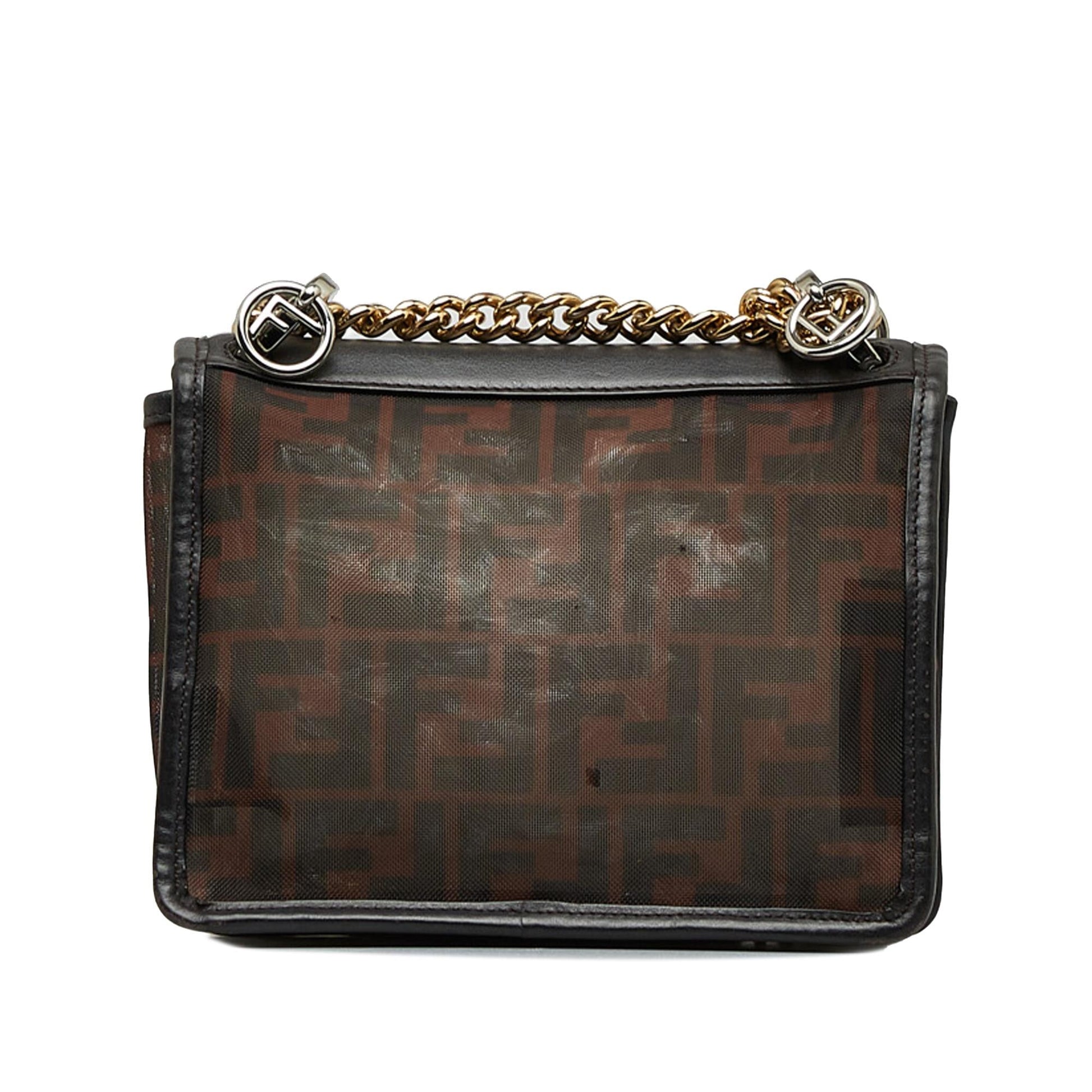 Fendi Zucca Kan Mesh Crossbody Bag Shg W2Jgtw