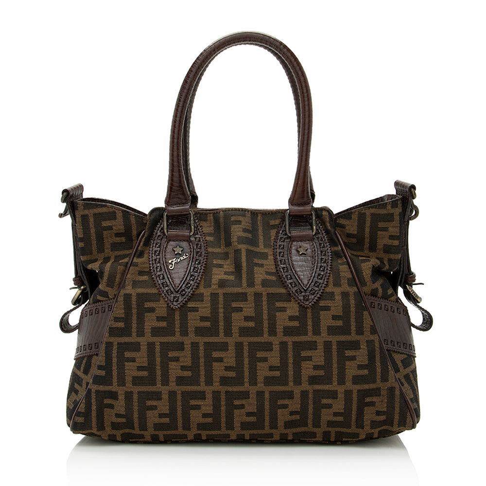 Fendi Zucca Du Jour Tote Shf Leather Small Tote Bag