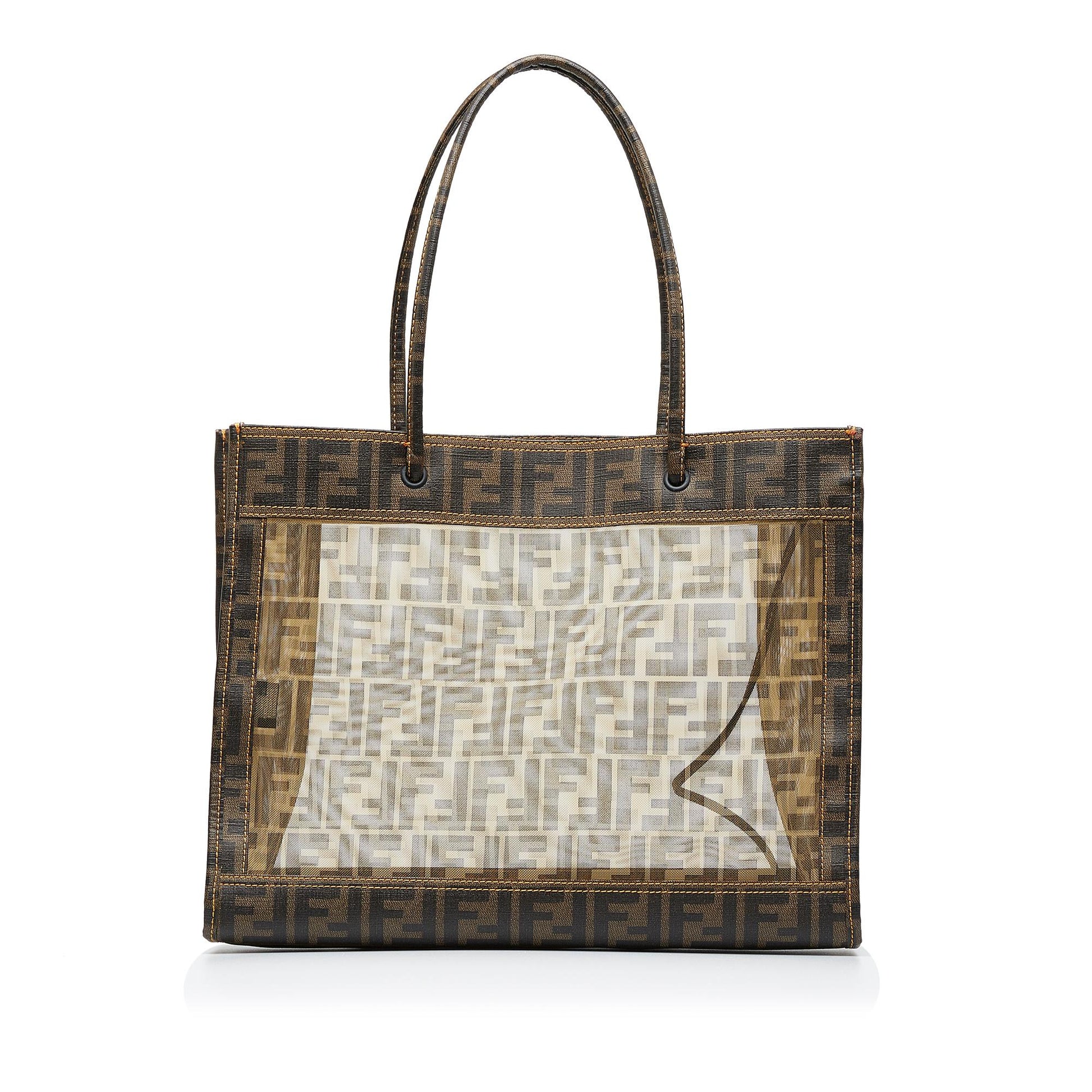 Fendi Zucca Mesh Tote Shg Fb6Wzh Tote Bag