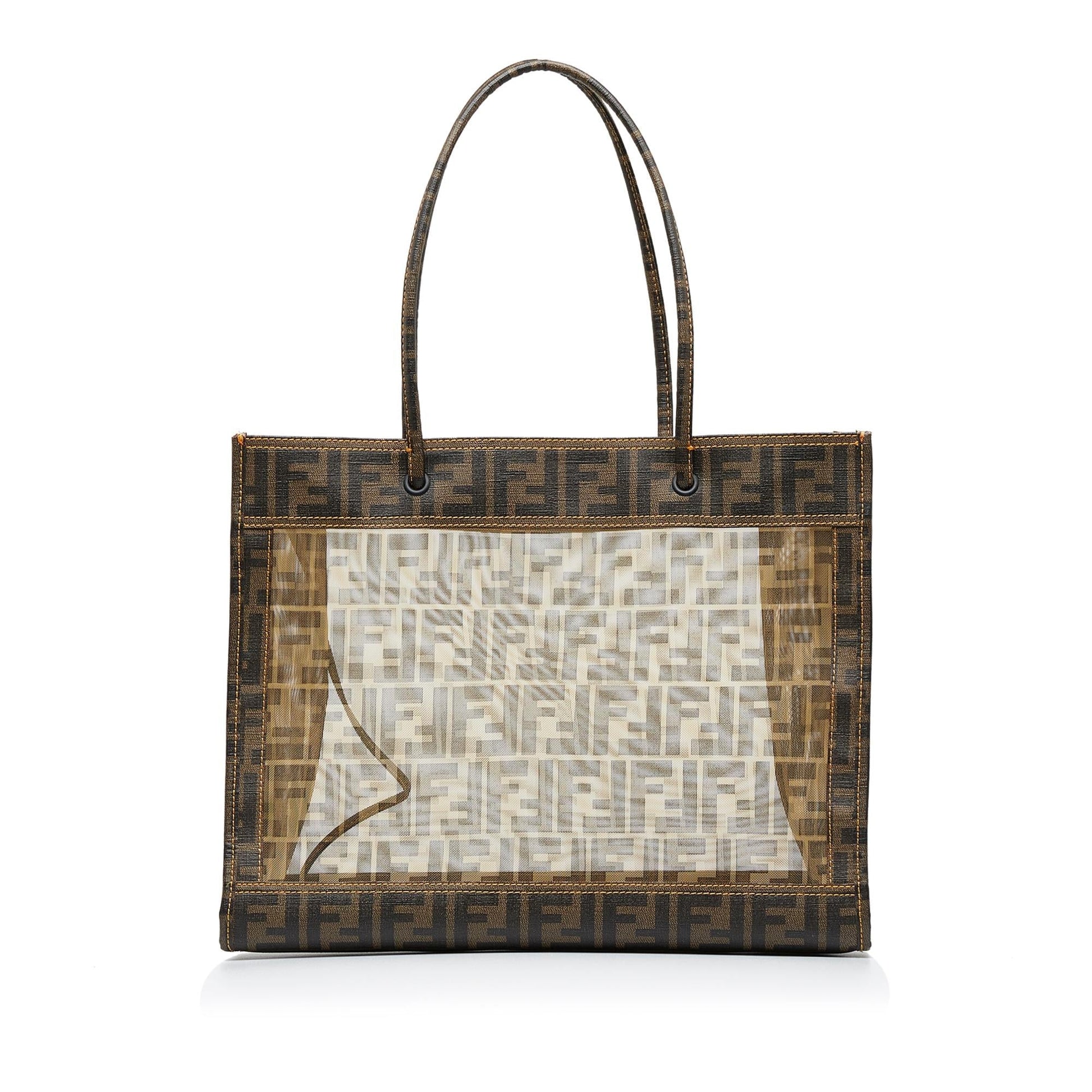 Fendi Zucca Mesh Tote Shg Fb6Wzh Tote Bag