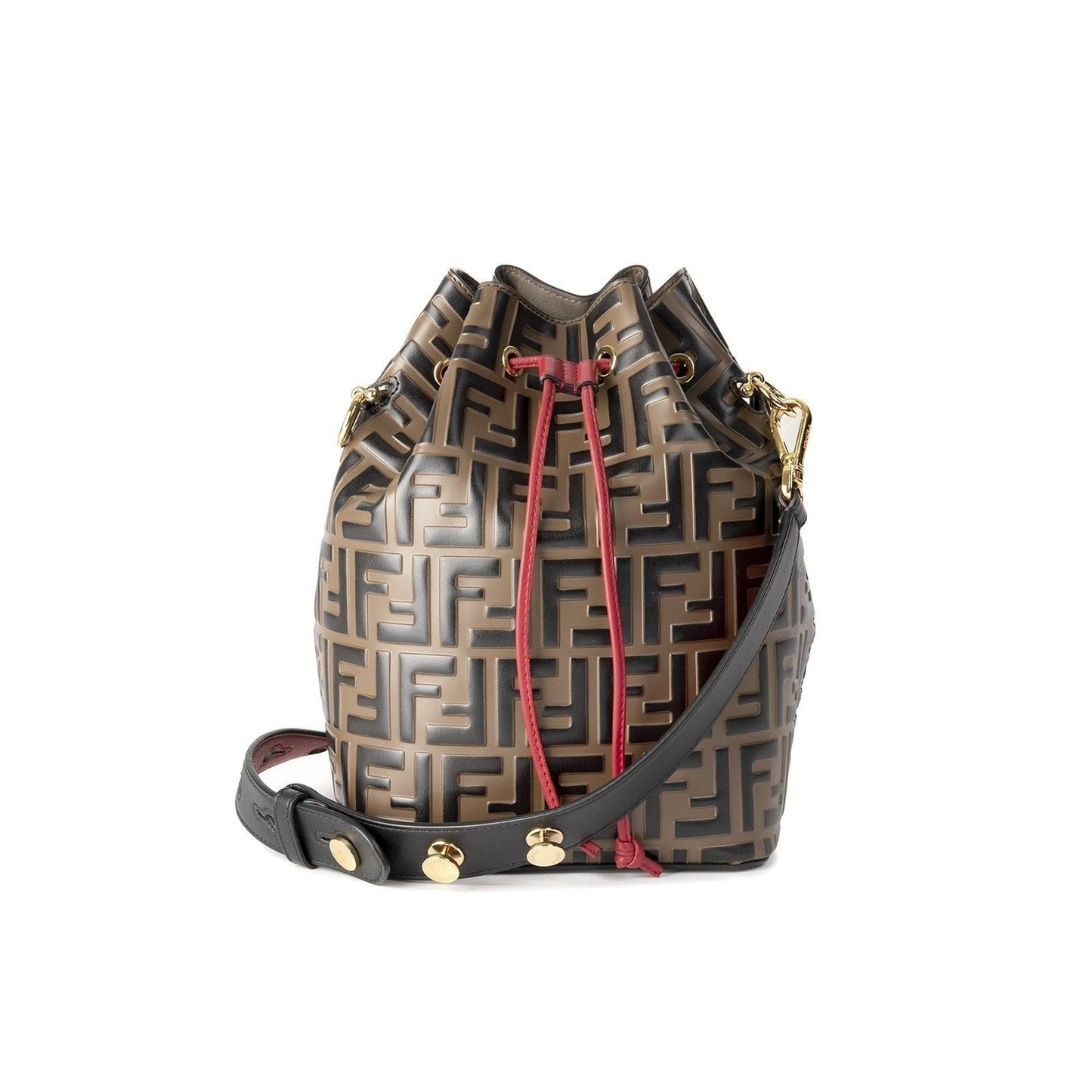 Fendi Zucca Mon Tressor Bag Bucket Bucket Bag