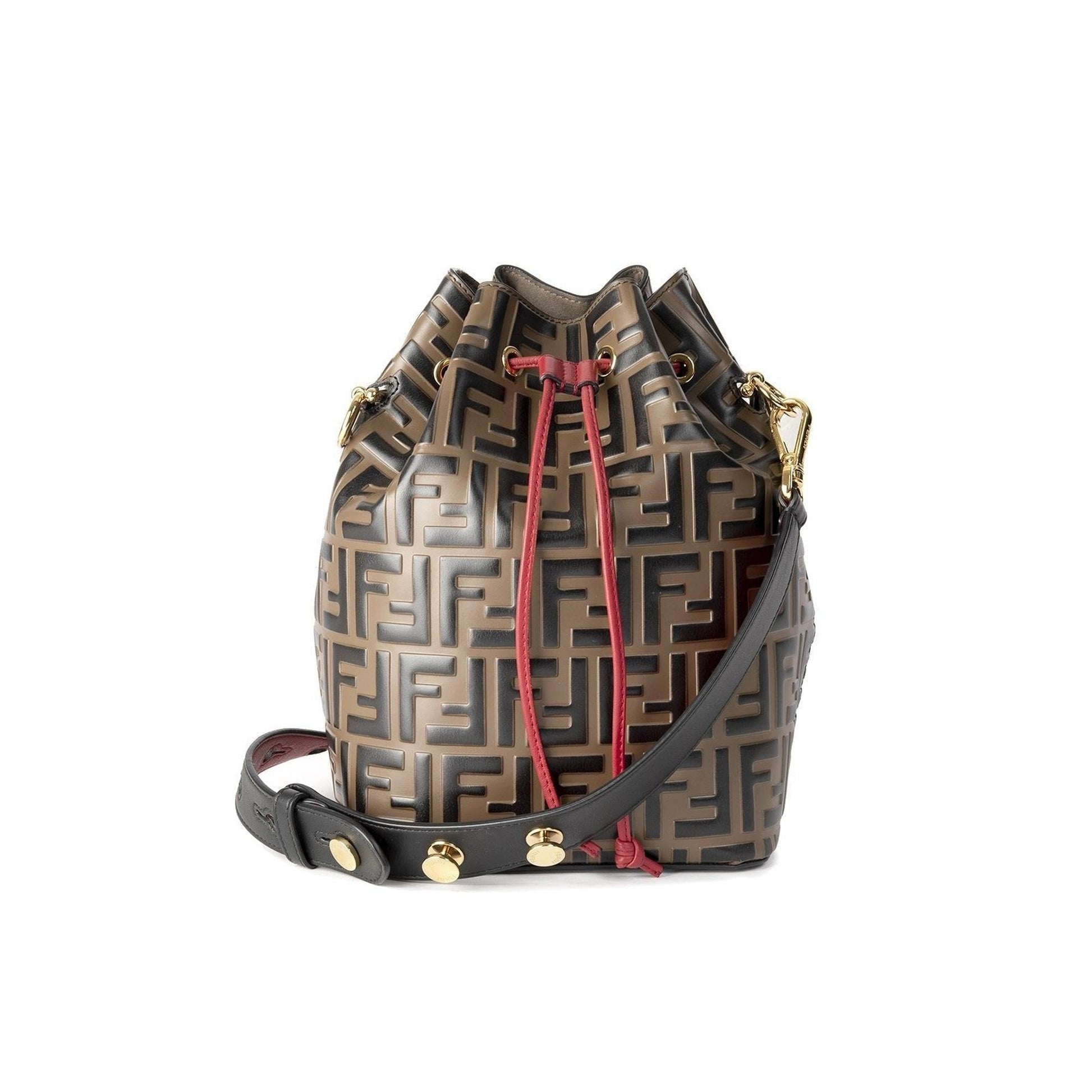 Fendi Zucca Mon Tressor Bag Bucket Bucket Bag