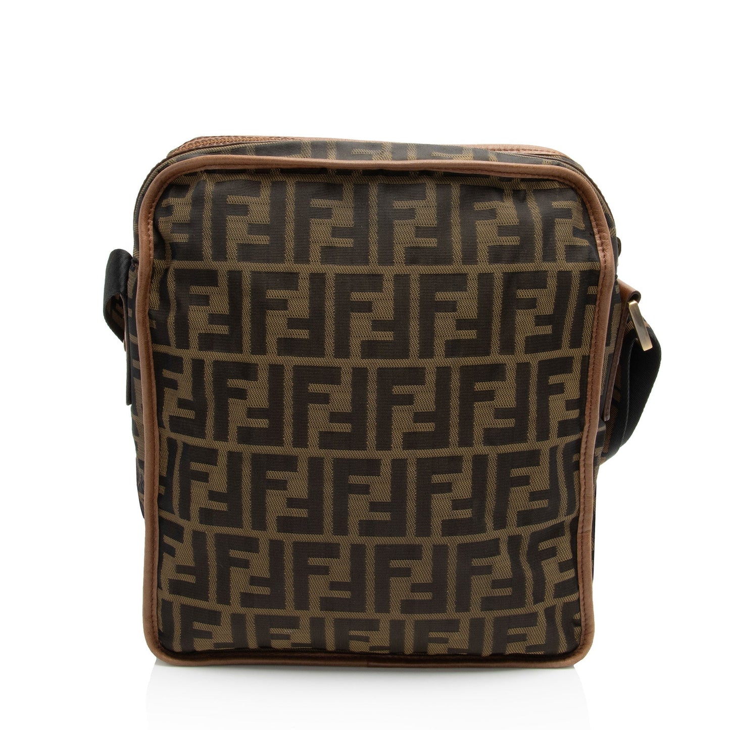 Fendi Zucca Messenger Shf Atydub Canvas Zip Shoulder Bag