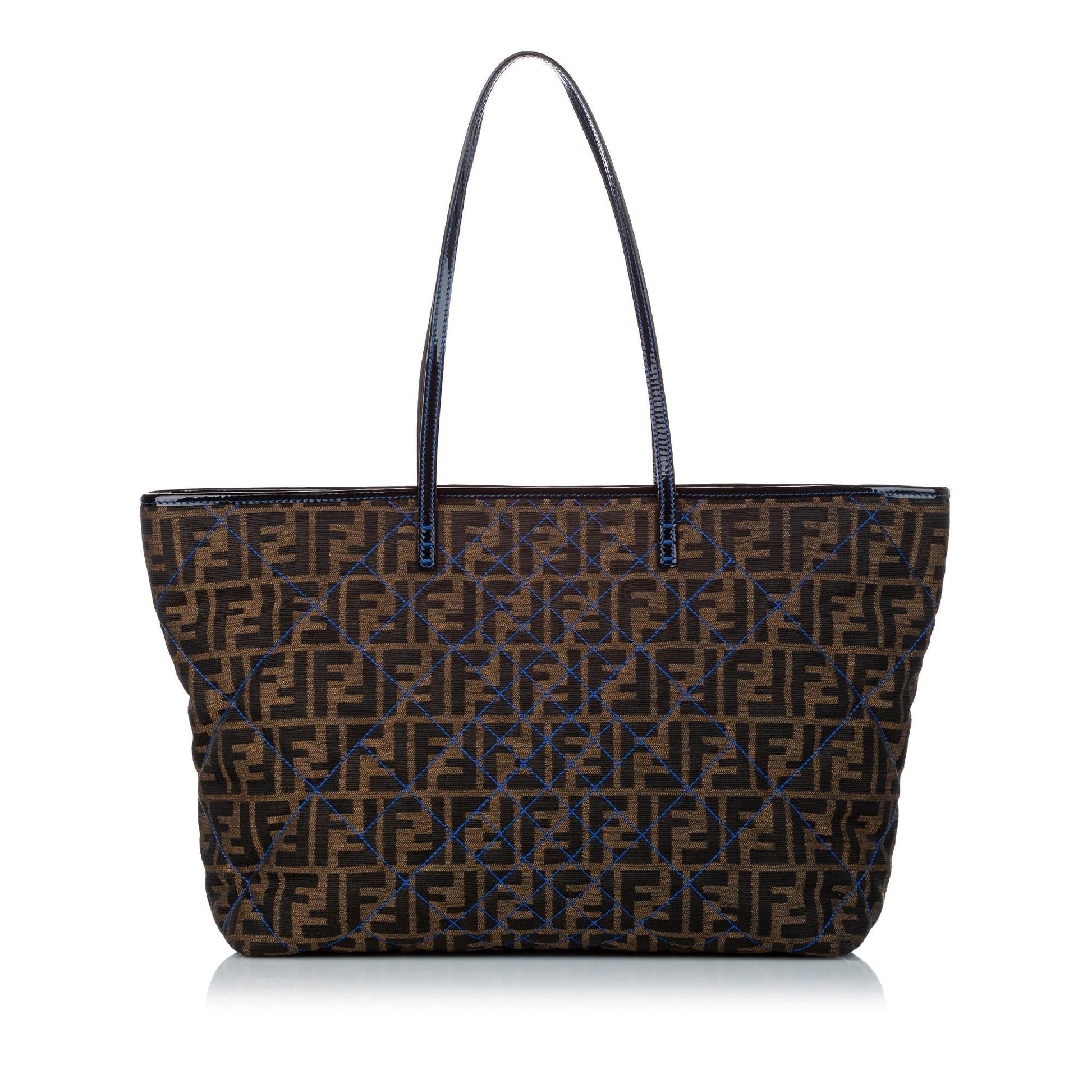 Fendi Zucca Roll Tote Bag Shg Canvas Quilted