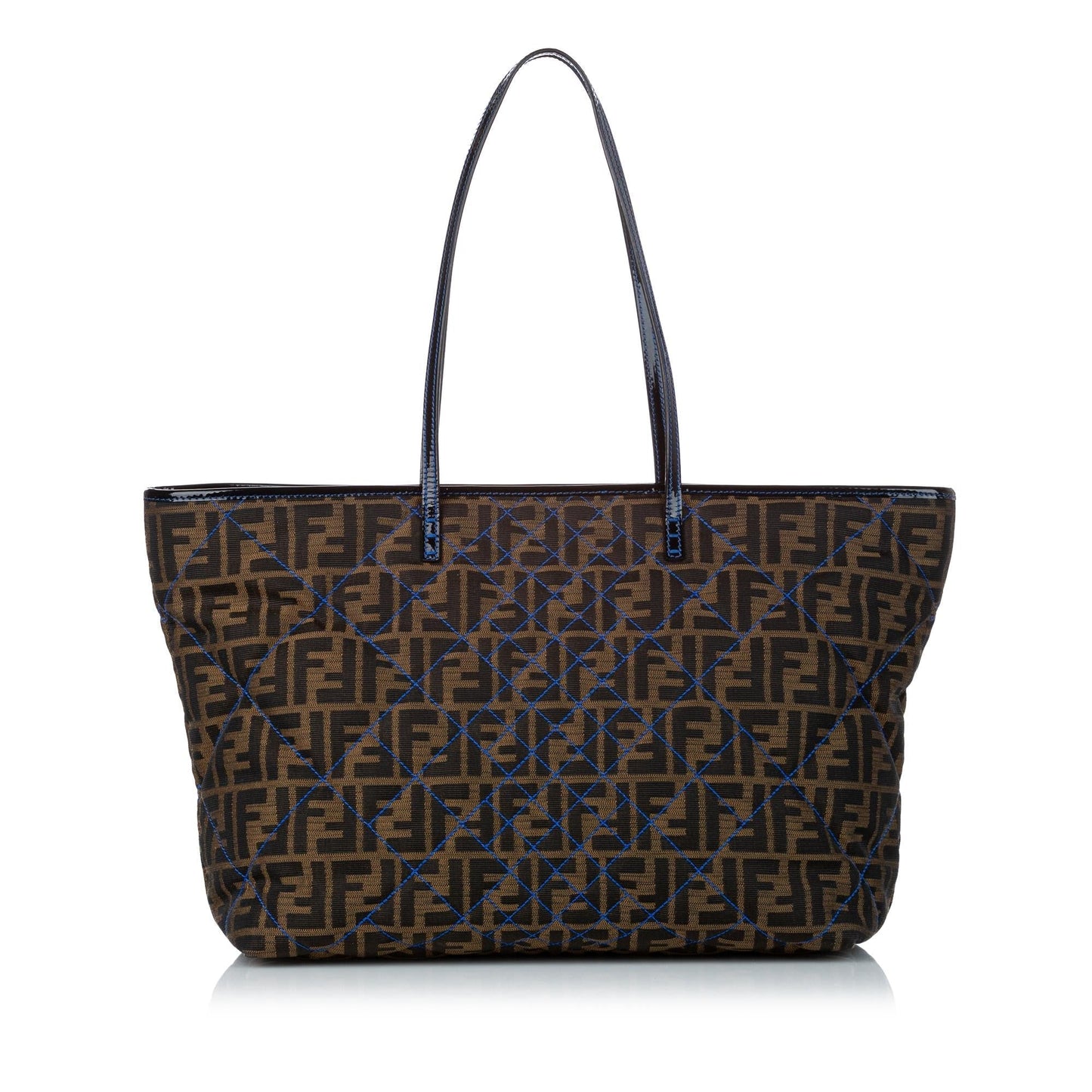 Fendi Zucca Roll Tote Bag Shg Canvas Quilted