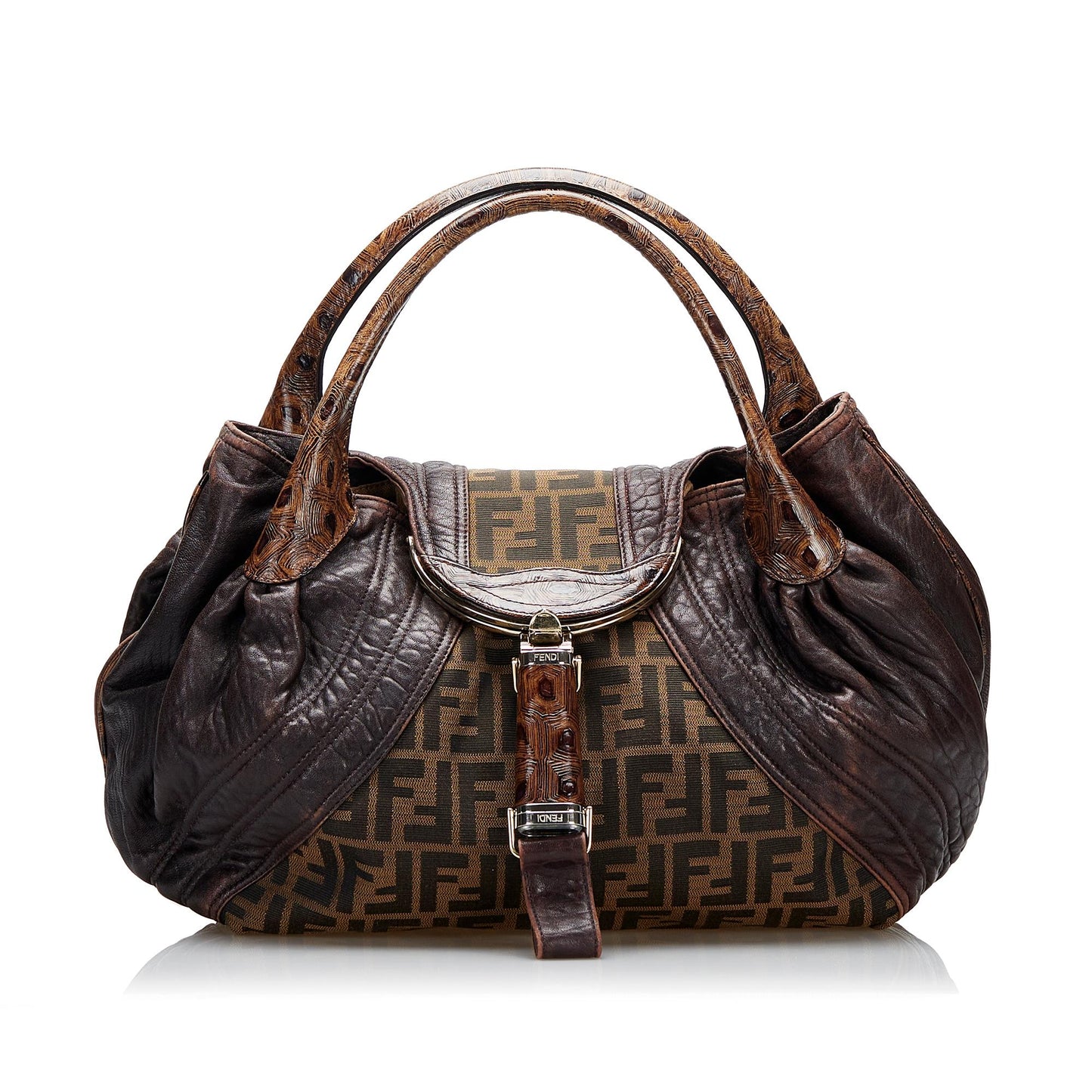 Fendi Zucca Spy Shg Dniepi Shoulder Bag