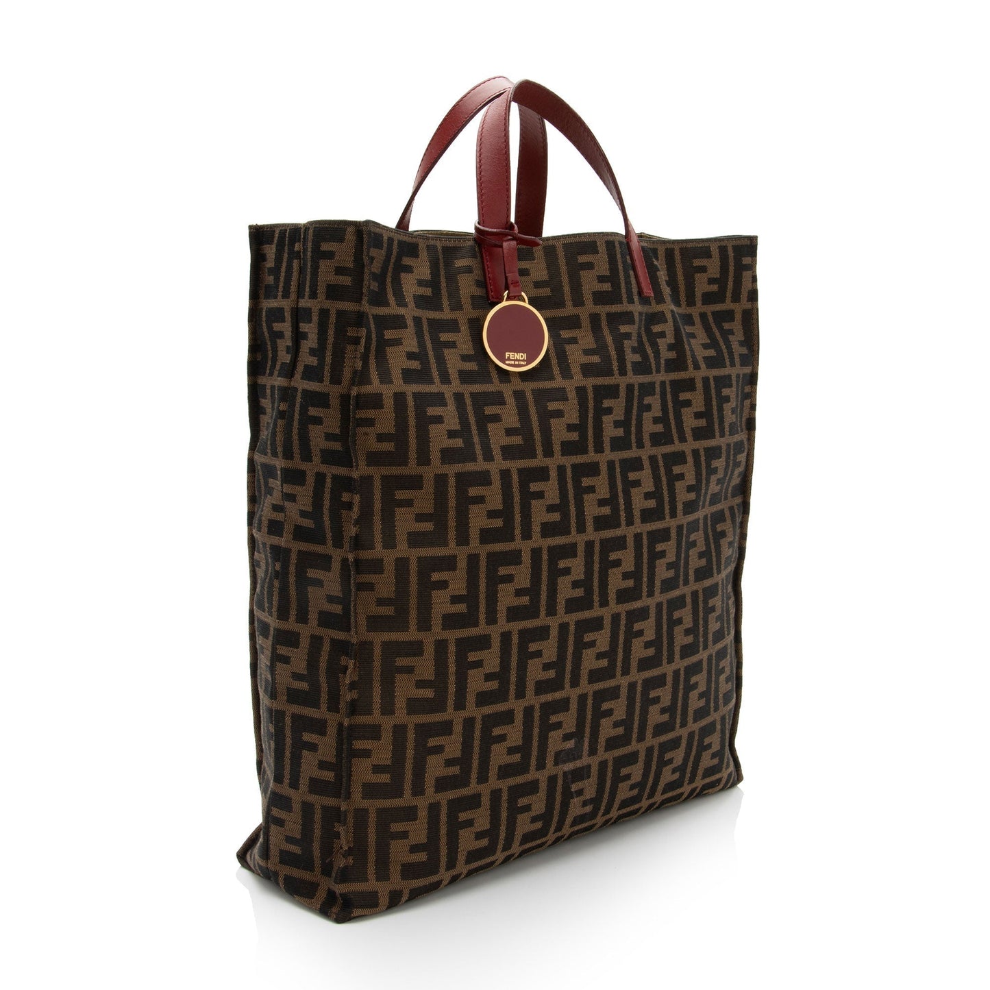 Fendi Zucca Tall Shopping Tote Shf Ldblnl Tote Bag