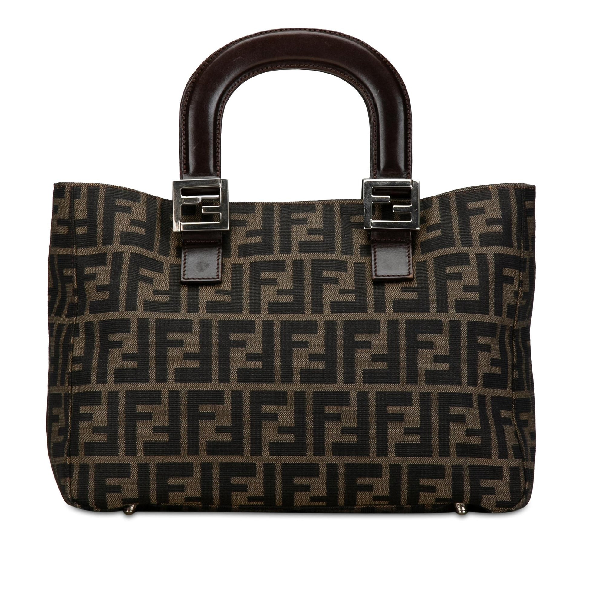 Fendi Zucca Twins Handbag Shg Ogbi0G Canvas Satchel Bag