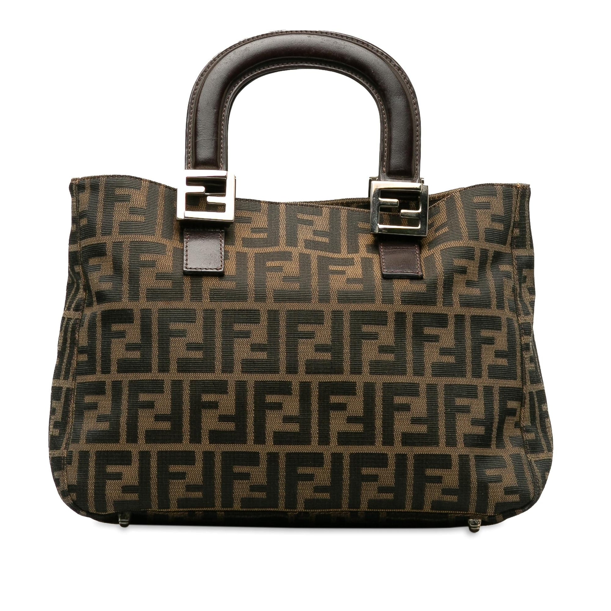 Fendi Zucca Twins Handbag Shg Qodjiu Satchel Bag