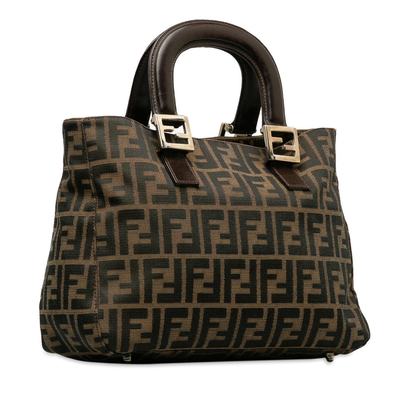 Fendi Zucca Twins Handbag Shg Qodjiu Satchel Bag