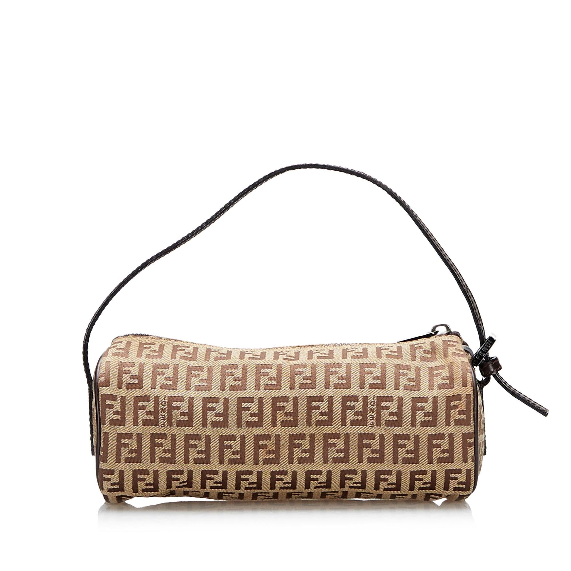 Fendi Zucchino Baguette Shg Hbvaed Handbag Shoulder Bag