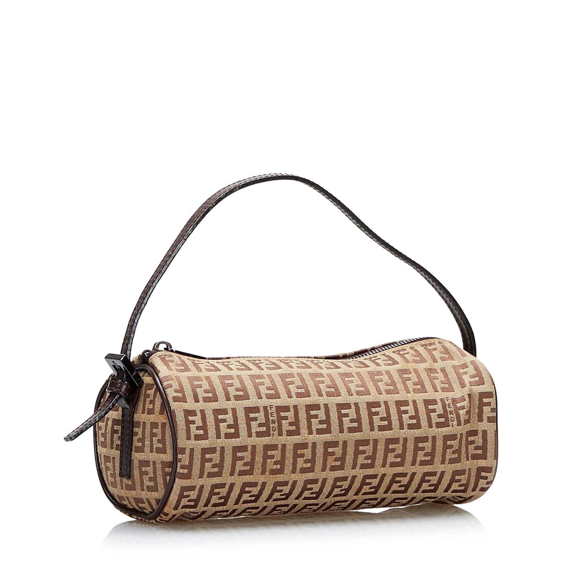 Fendi Zucchino Baguette Shg Hbvaed Handbag Shoulder Bag