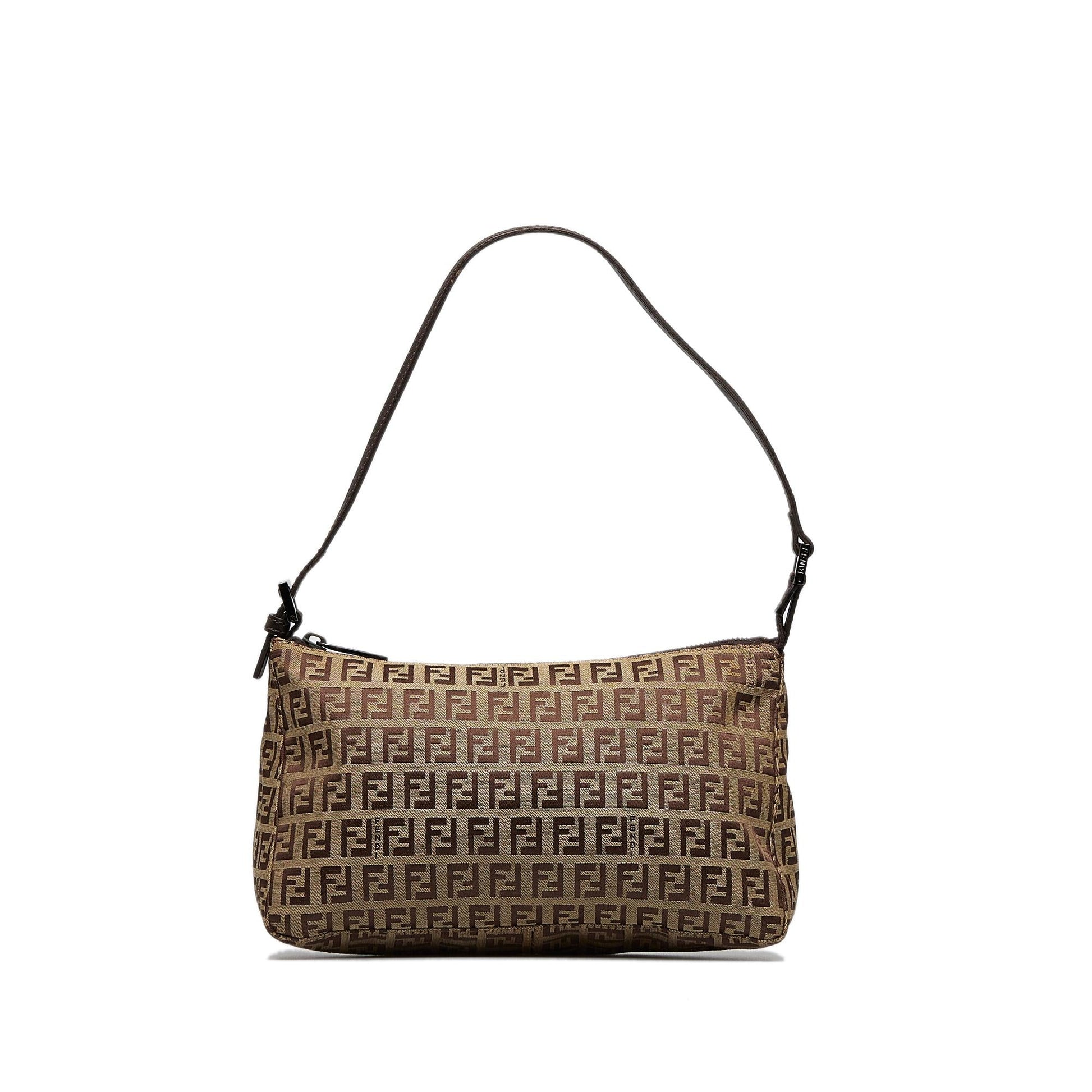 Fendi Zucchino Baguette Shg X6R21M Handbag Shoulder Bag