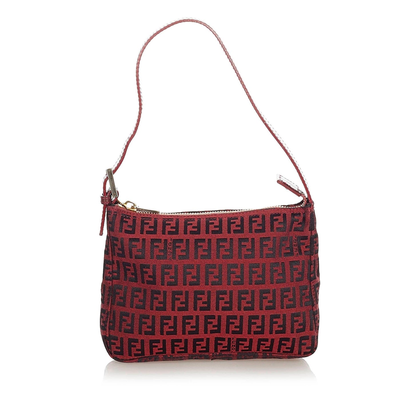 Fendi Zucchino Baguette Shg Handbag Canvas Shoulder Bag Baguette Shg 22027