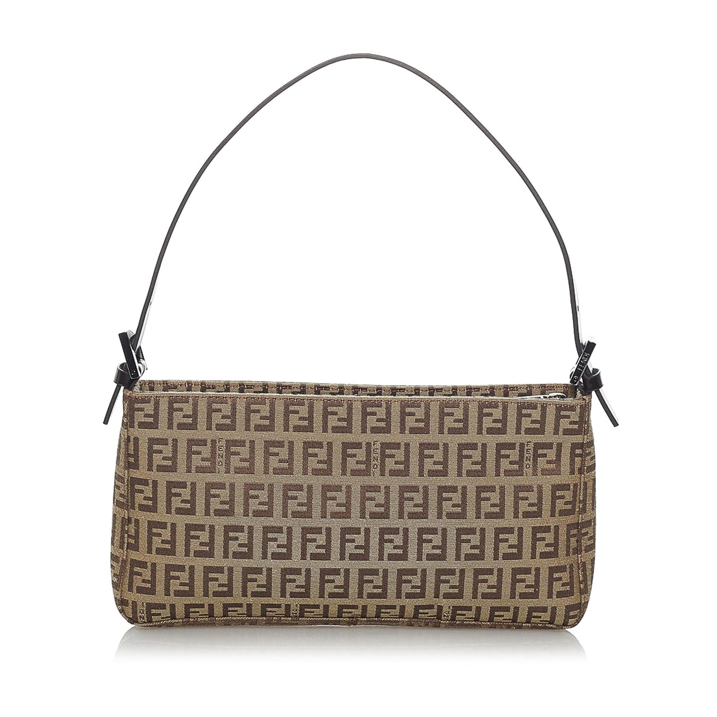 Fendi Zucchino Baguette Shg Handbag Canvas Shoulder Bag Baguette Shg 29391