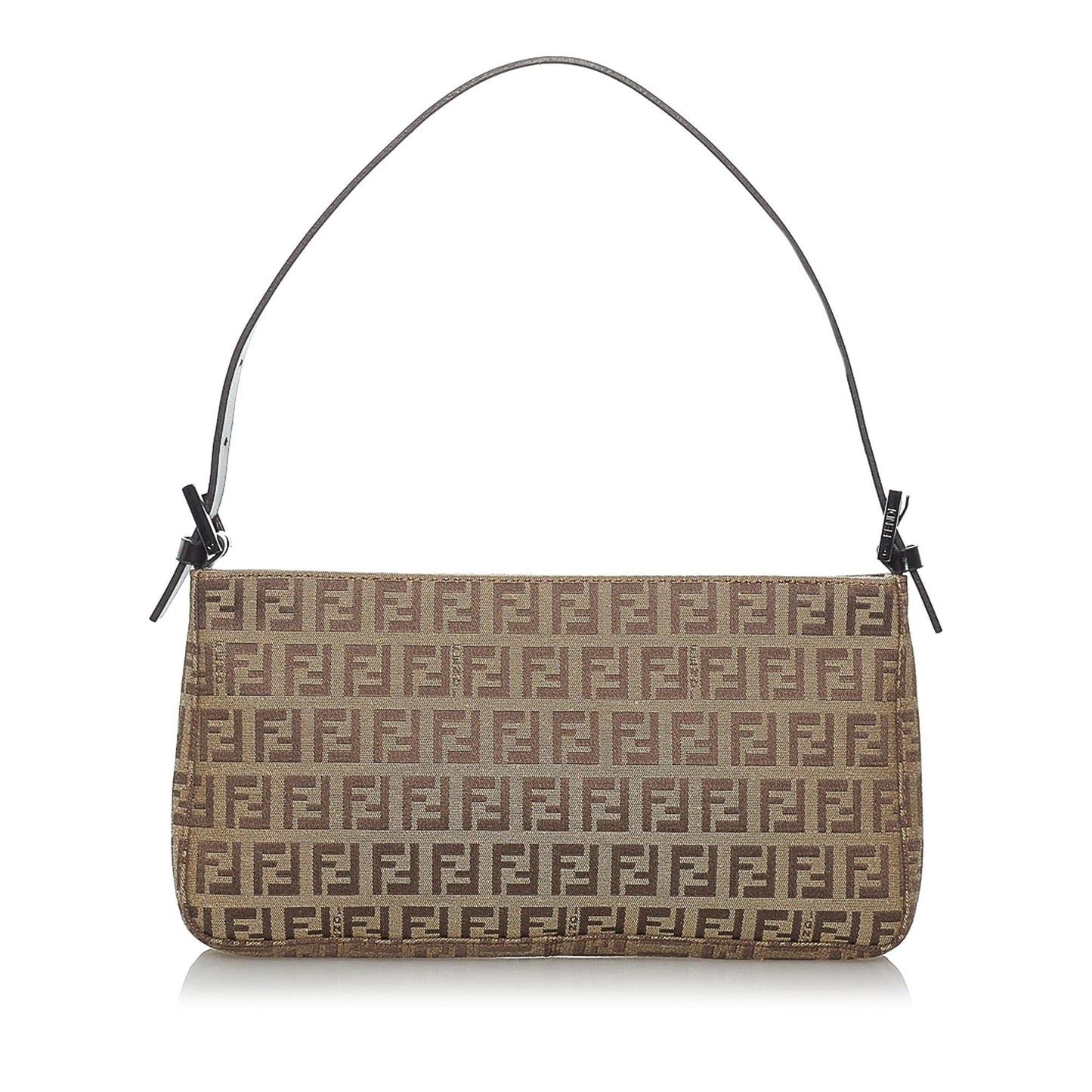 Fendi Zucchino Baguette Shg Handbag Canvas Shoulder Bag Baguette Shg 29391