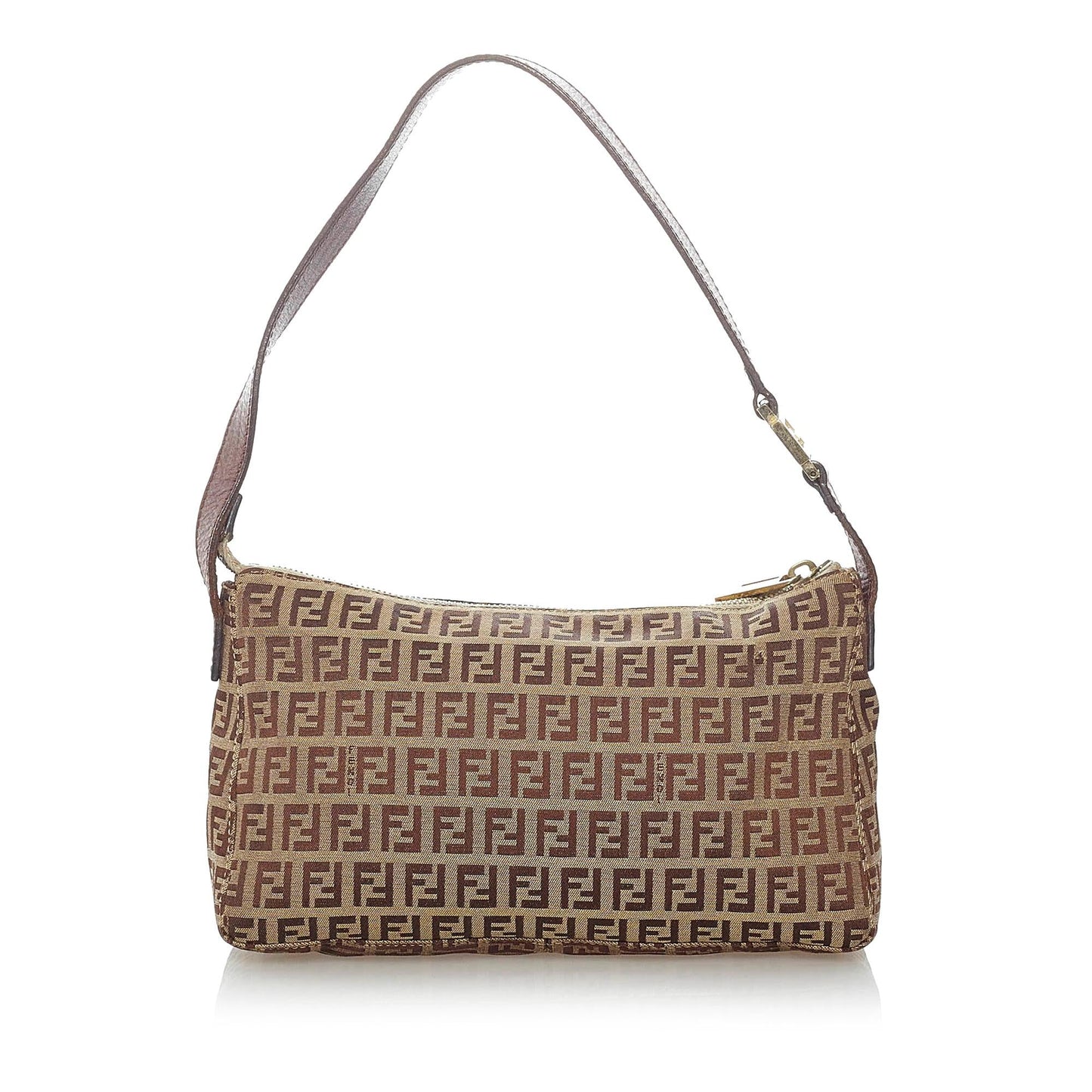 Fendi Zucchino Baguette Shg Handbag Canvas Shoulder Bag Baguette Shg 32056