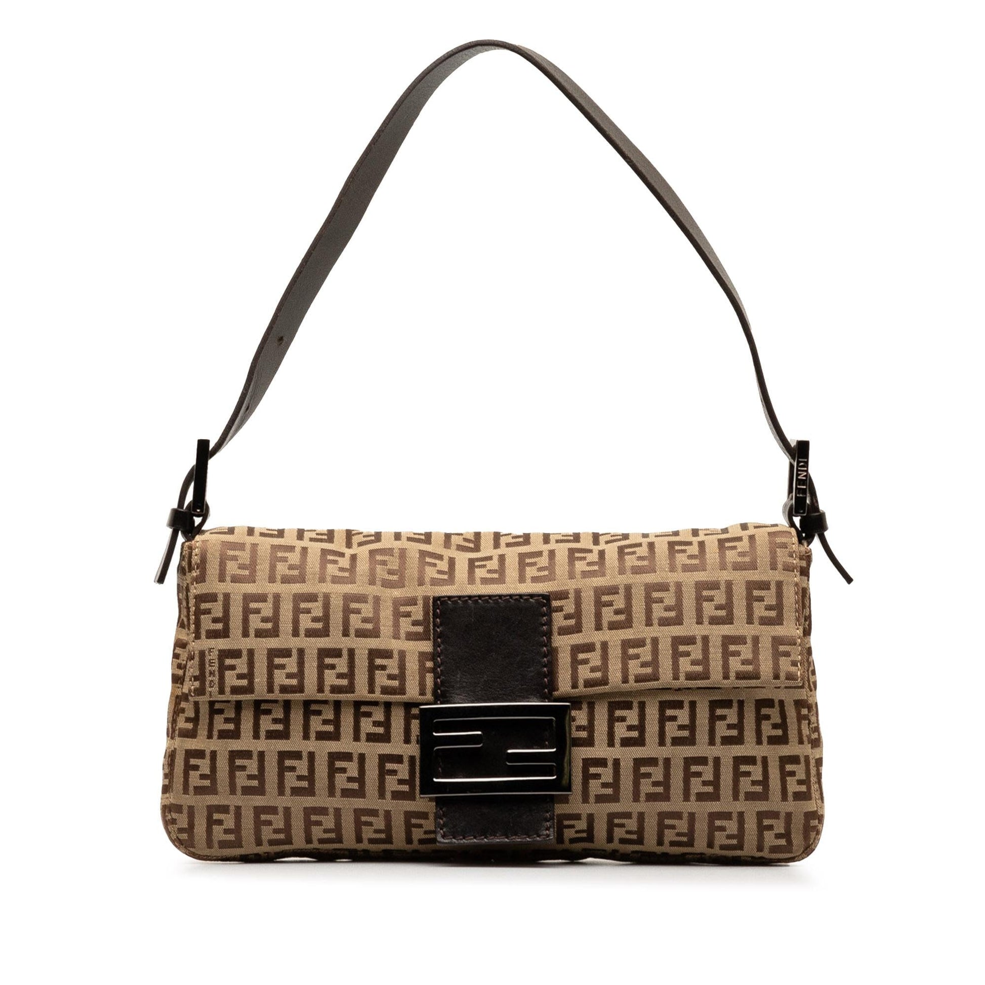 Fendi Zucchino Baguette Shg Zd7Nkg Shoulder Bag Canvas