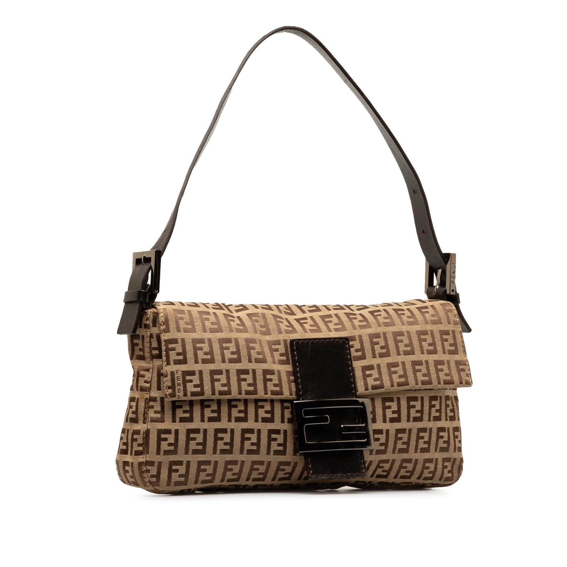 Fendi Zucchino Baguette Shg Zd7Nkg Shoulder Bag Canvas