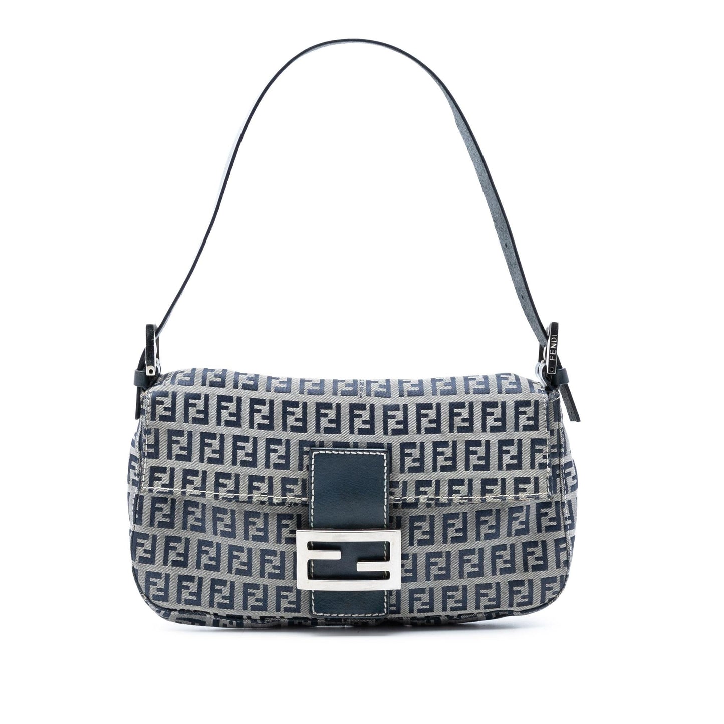 Fendi Zucchino Baguette Shoulder Bag Canvas