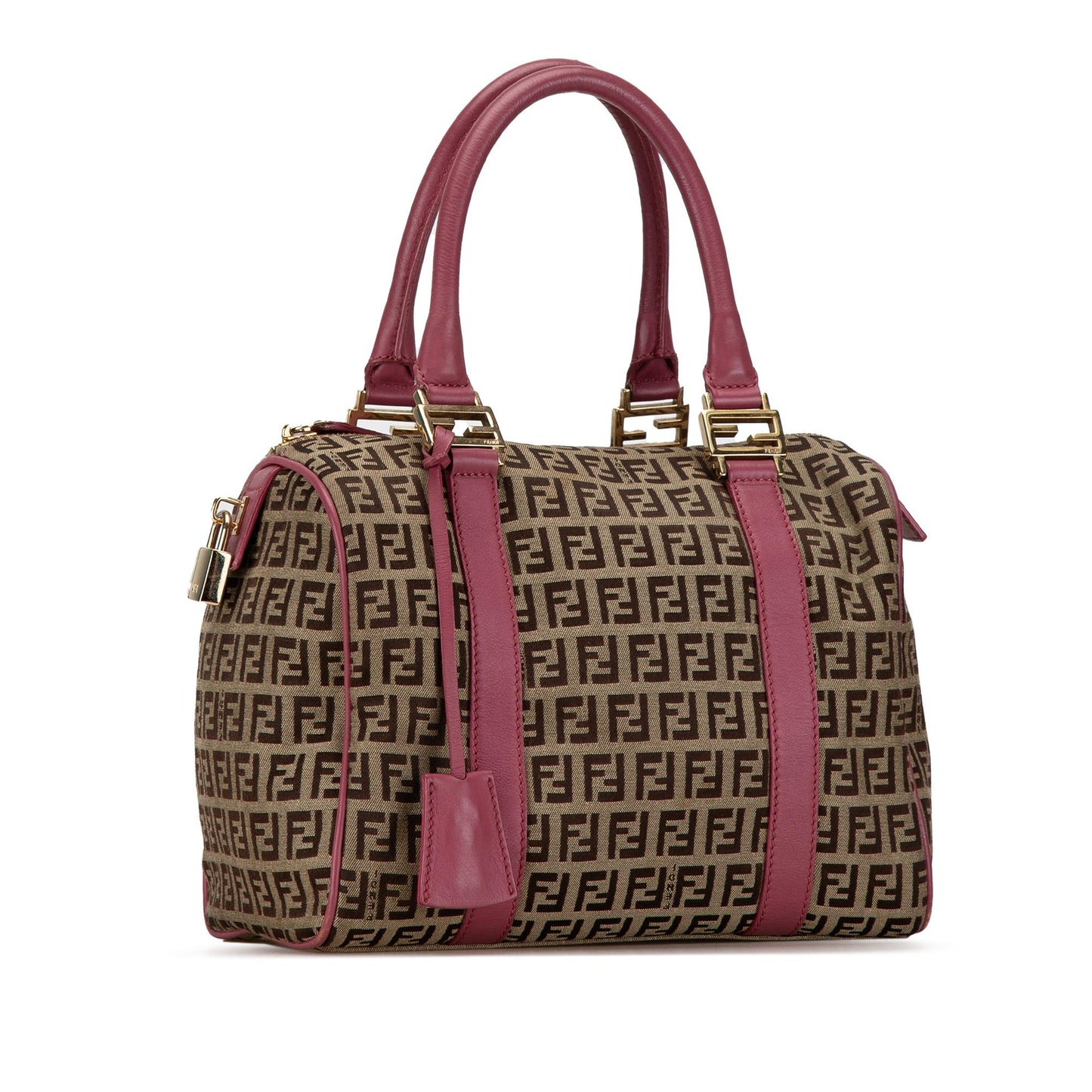 Fendi Zucchino Boston Bag Shg Pfrtyp Canvas Satchel Bag