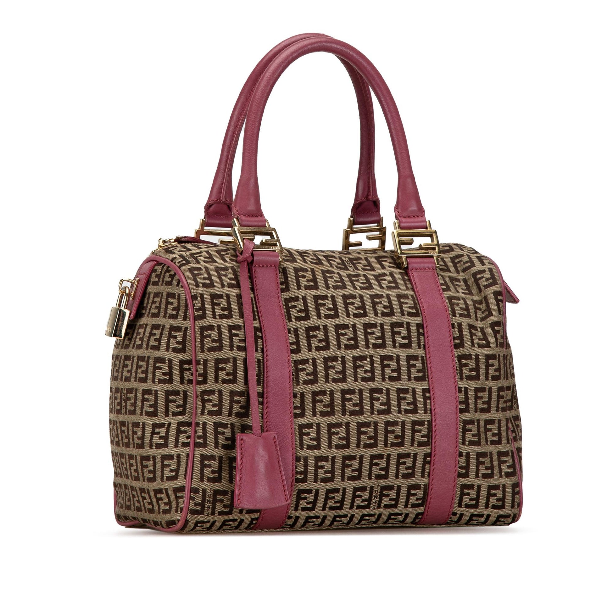Fendi Zucchino Boston Bag Shg Pfrtyp Canvas Satchel Bag
