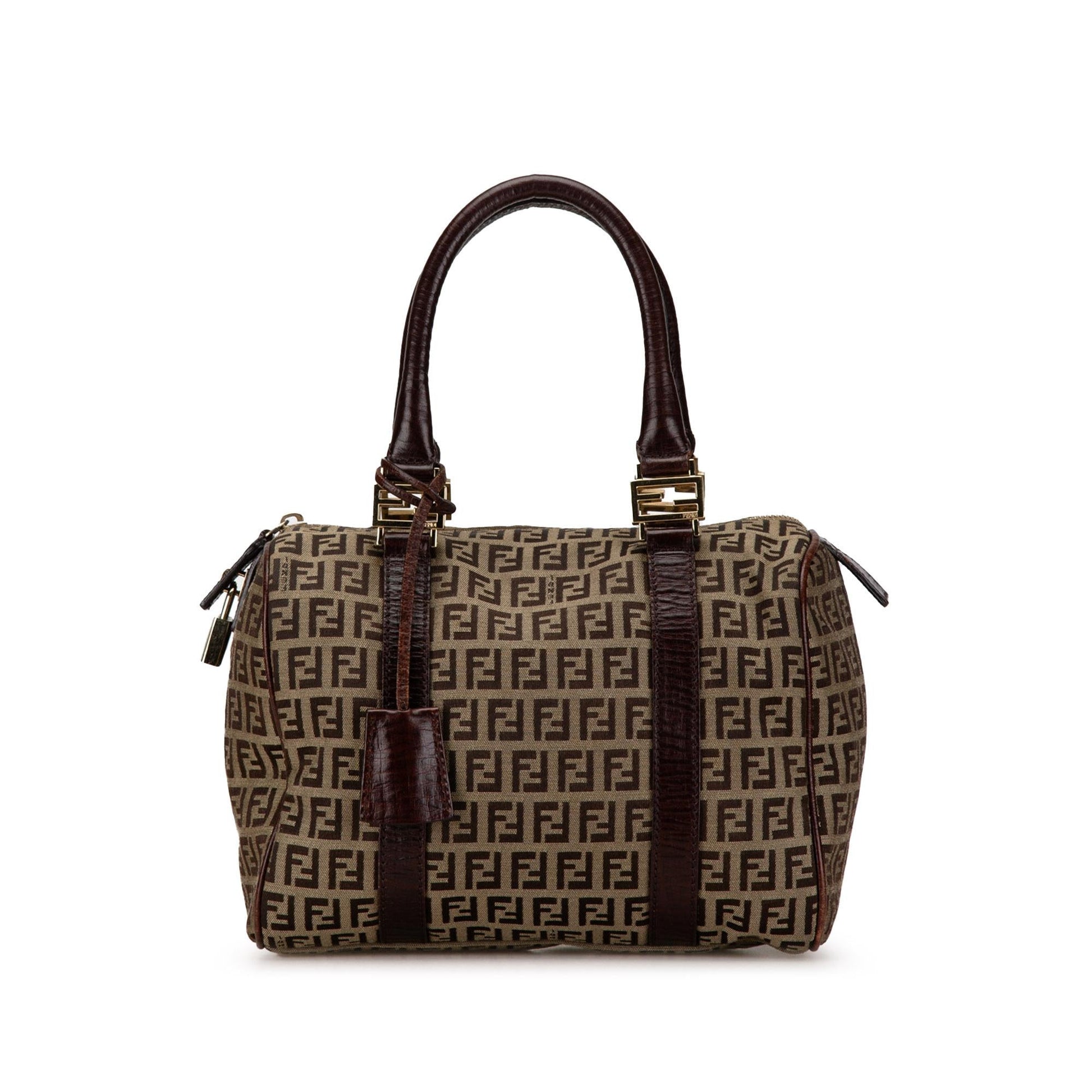 Fendi Zucchino Boston Bag Shg Ewxukb Canvas Satchel Bag