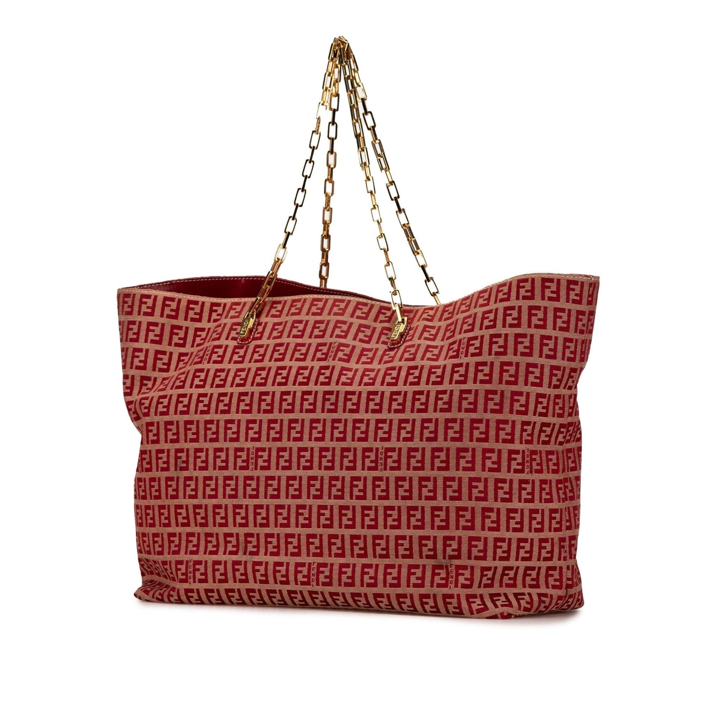 Fendi Zucchino Tote Shg I1242I Canvas Chain Tote Bag