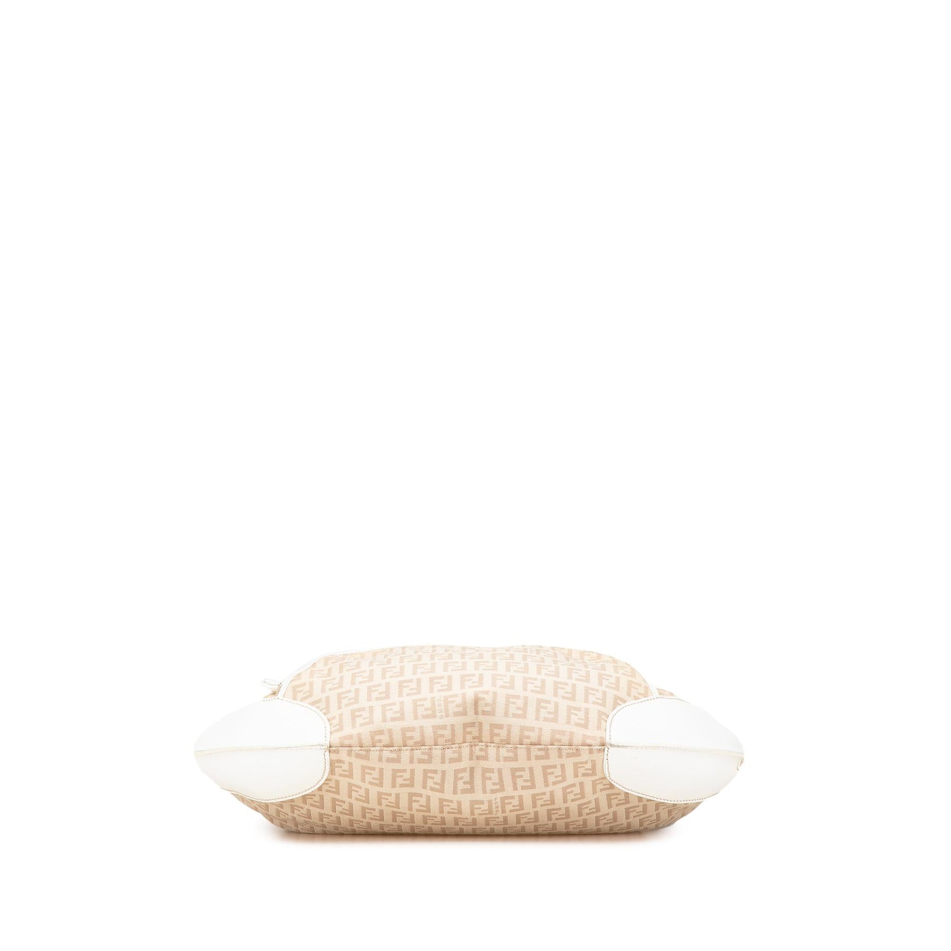 Fendi Zucchino Chef Pocket Hobo Canvas Shoulder Bag