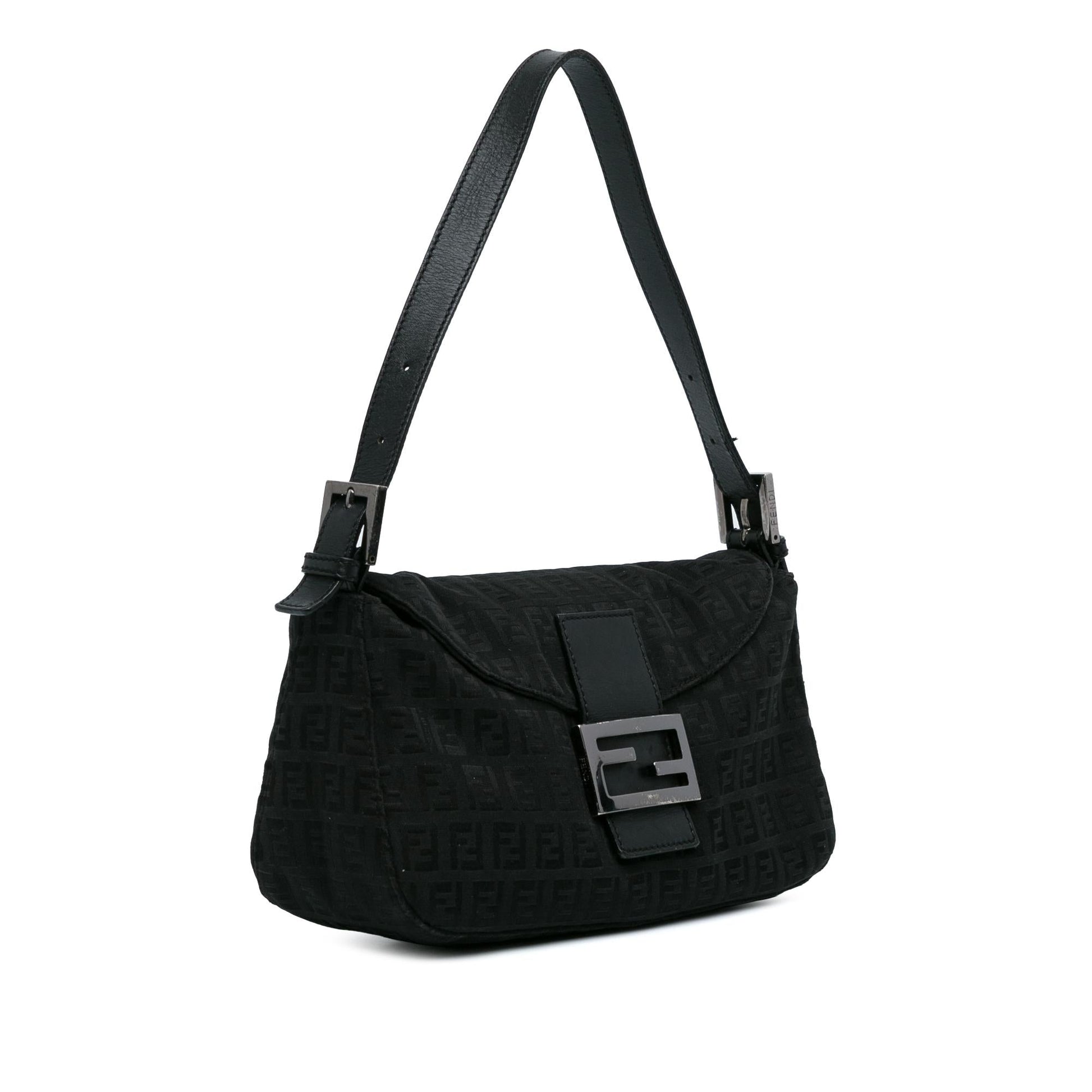 Fendi Zucchino Double Baguette Shg L5Ojft Shoulder Bag Canvas Flap