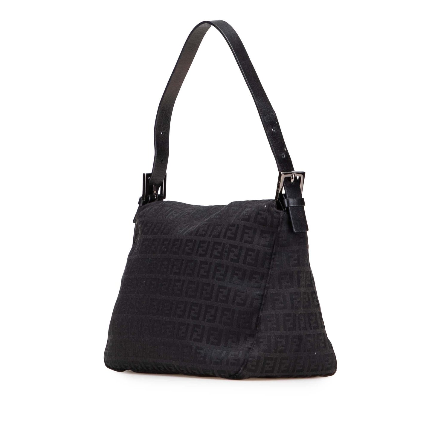 Fendi Zucchino Double Mamma Shoulder Bag Canvas Flap Double Flap Mamma