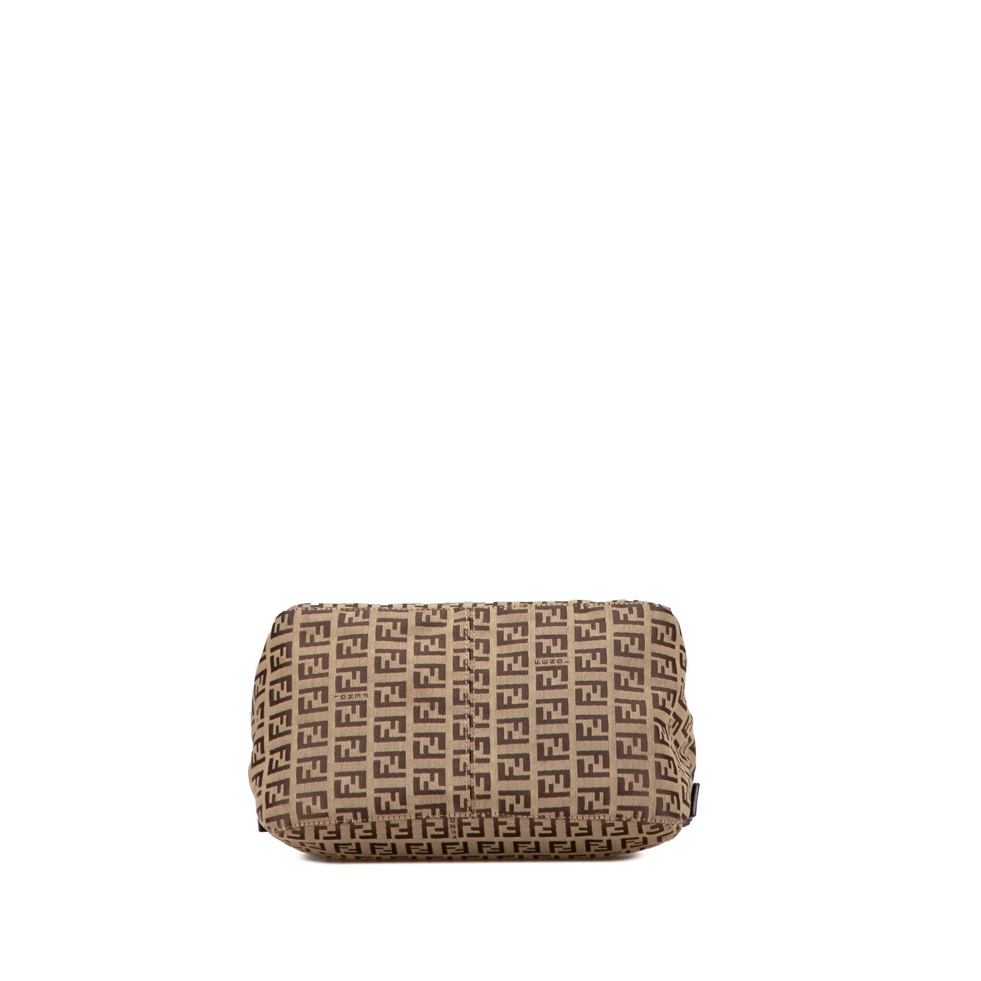 Fendi Zucchino Double Mamma Shoulder Bag Canvas Flap Flap Mamma 2