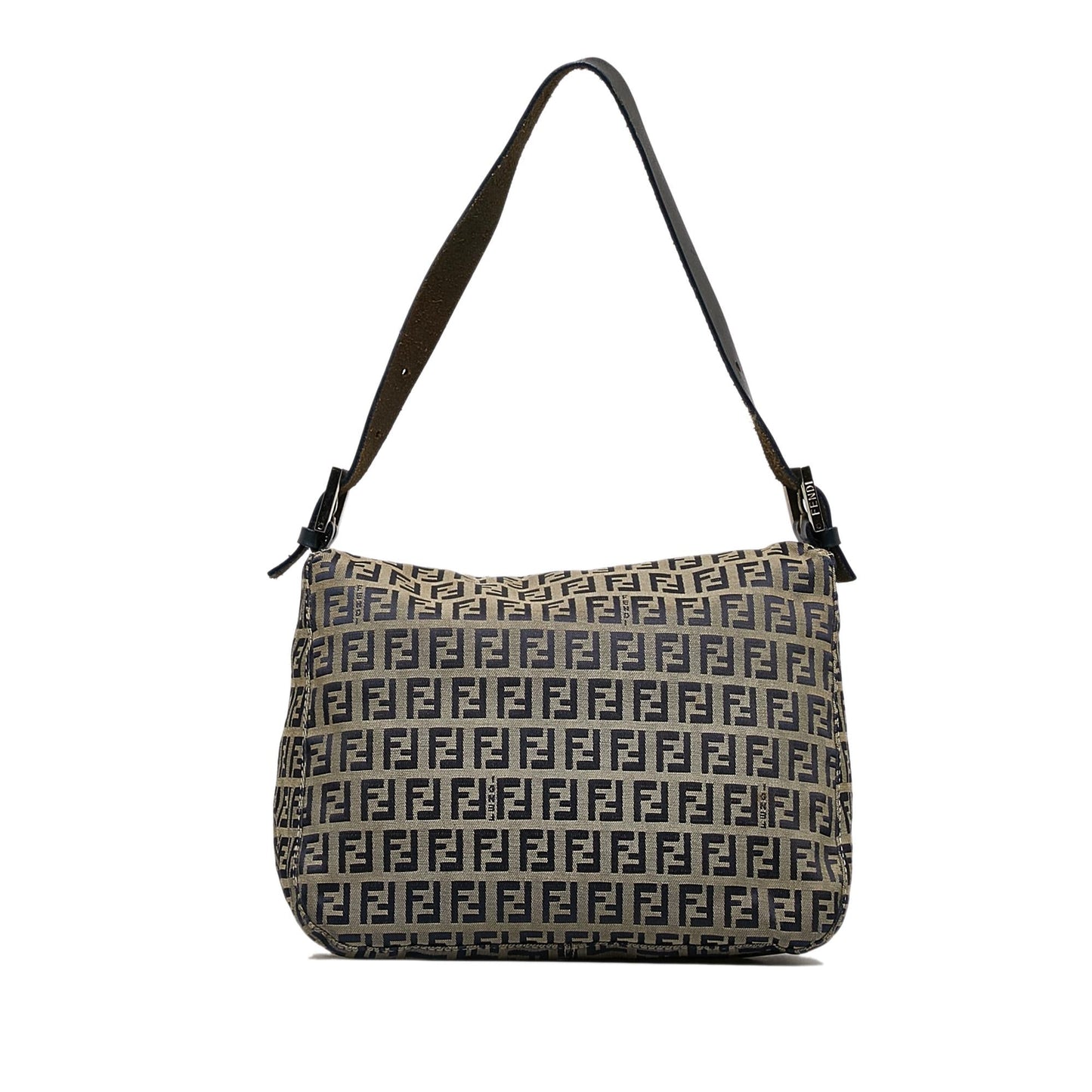 Fendi Zucchino Double Shoulder Bag Shg Wjnwvp Canvas Flap