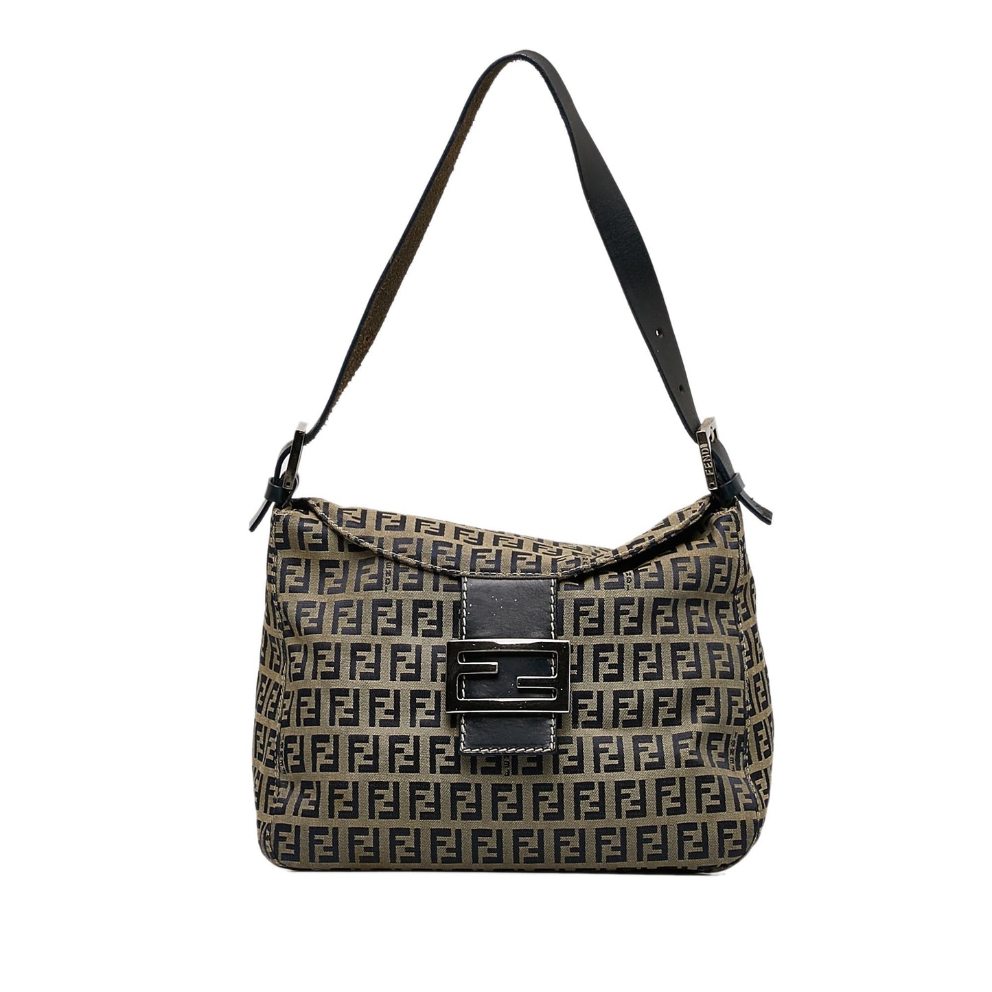 Fendi Zucchino Double Shoulder Bag Shg Wjnwvp Canvas Flap