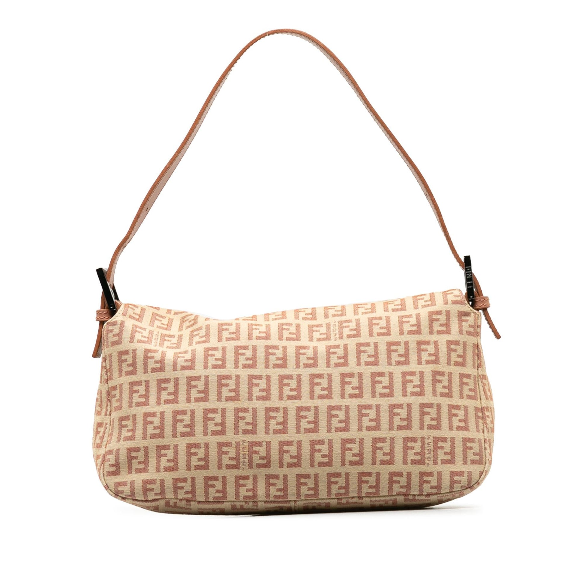 Fendi Zucchino Double Shoulder Bag Shg Kqd5Rw Canvas Flap