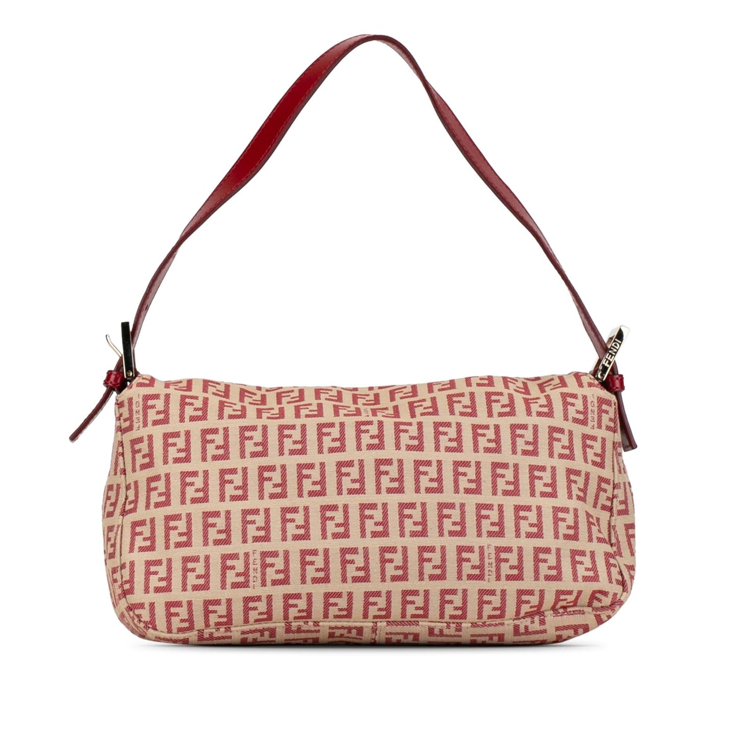 Fendi Zucchino Double Shoulder Bag Shg Fsl5Cl Canvas Flap